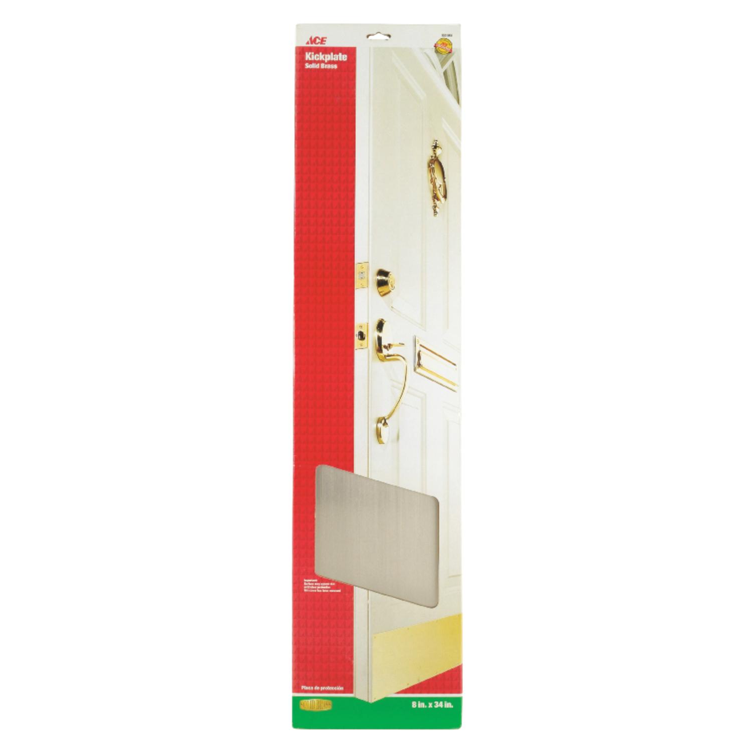Ace 8 in. H X 34 in. L Brass Brass Kickplate