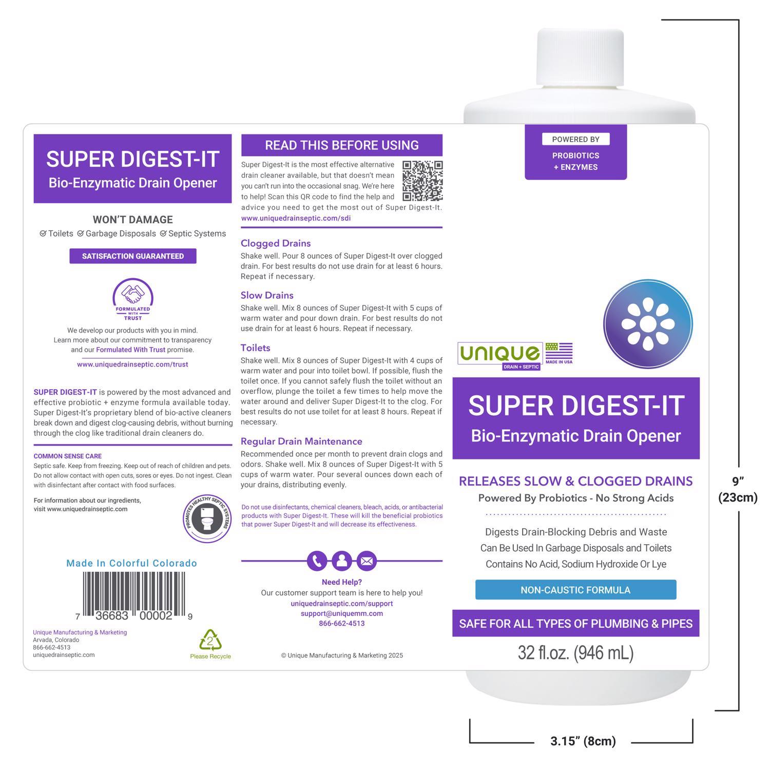 Unique Liquid Drain Opener 1 qt