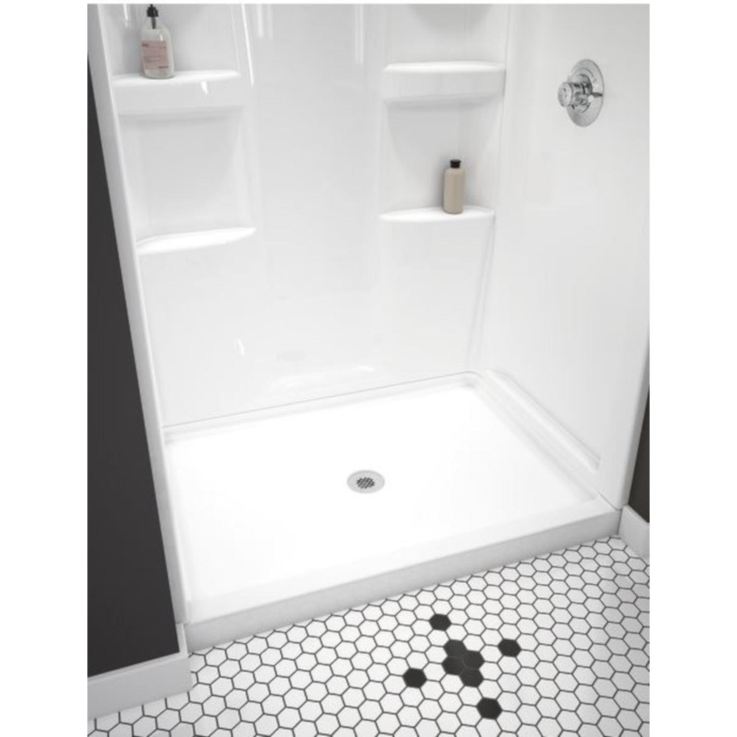Delta Hycroft 73.5 in. H X 34 in. W X 48 in. L White Shower Surround