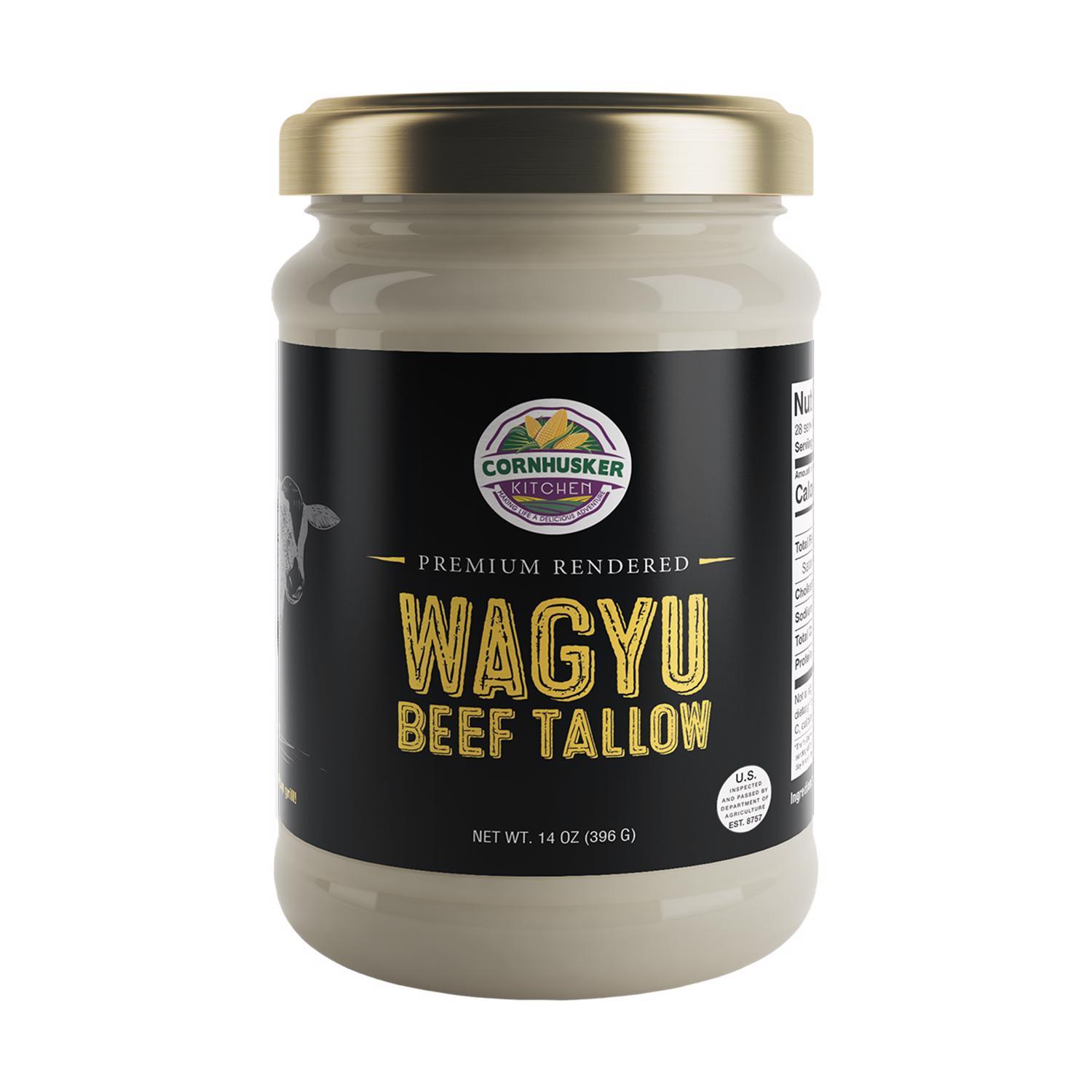 Cornhusker Kitchen Wagyu Beef Tallow Cooking Fat 14 oz. Jar