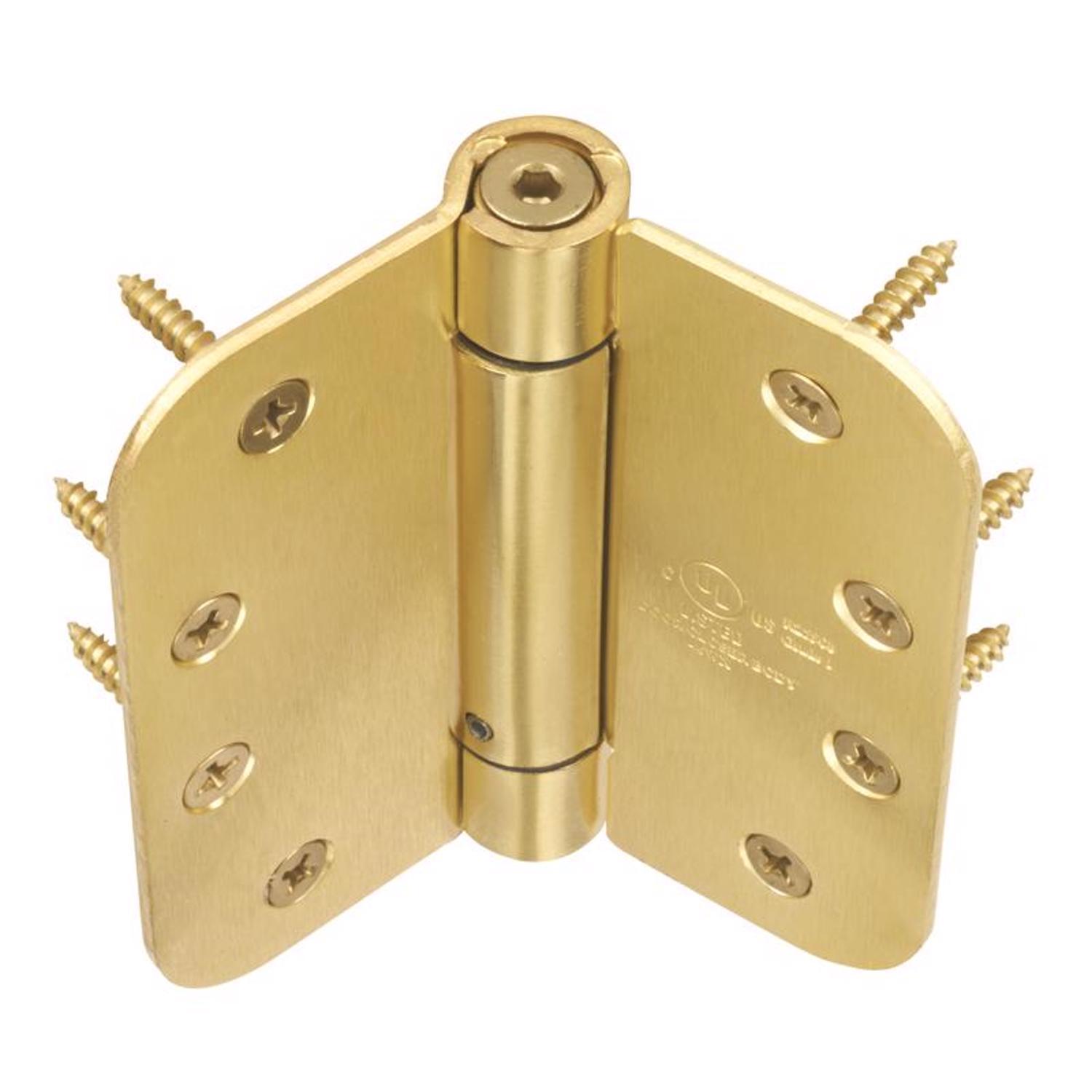 Ace 4 in. L Satin Brass Self Closing Hinge 1 pk