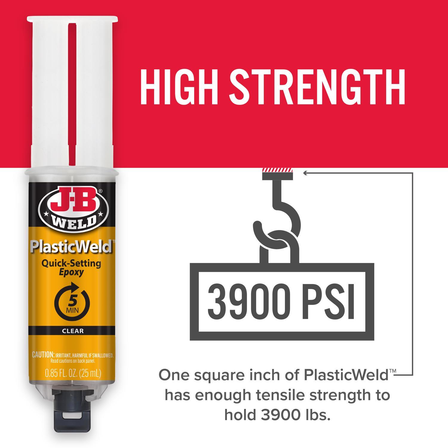 J-B Weld Plastic Weld High Strength Automotive Epoxy Gel 0.85 oz