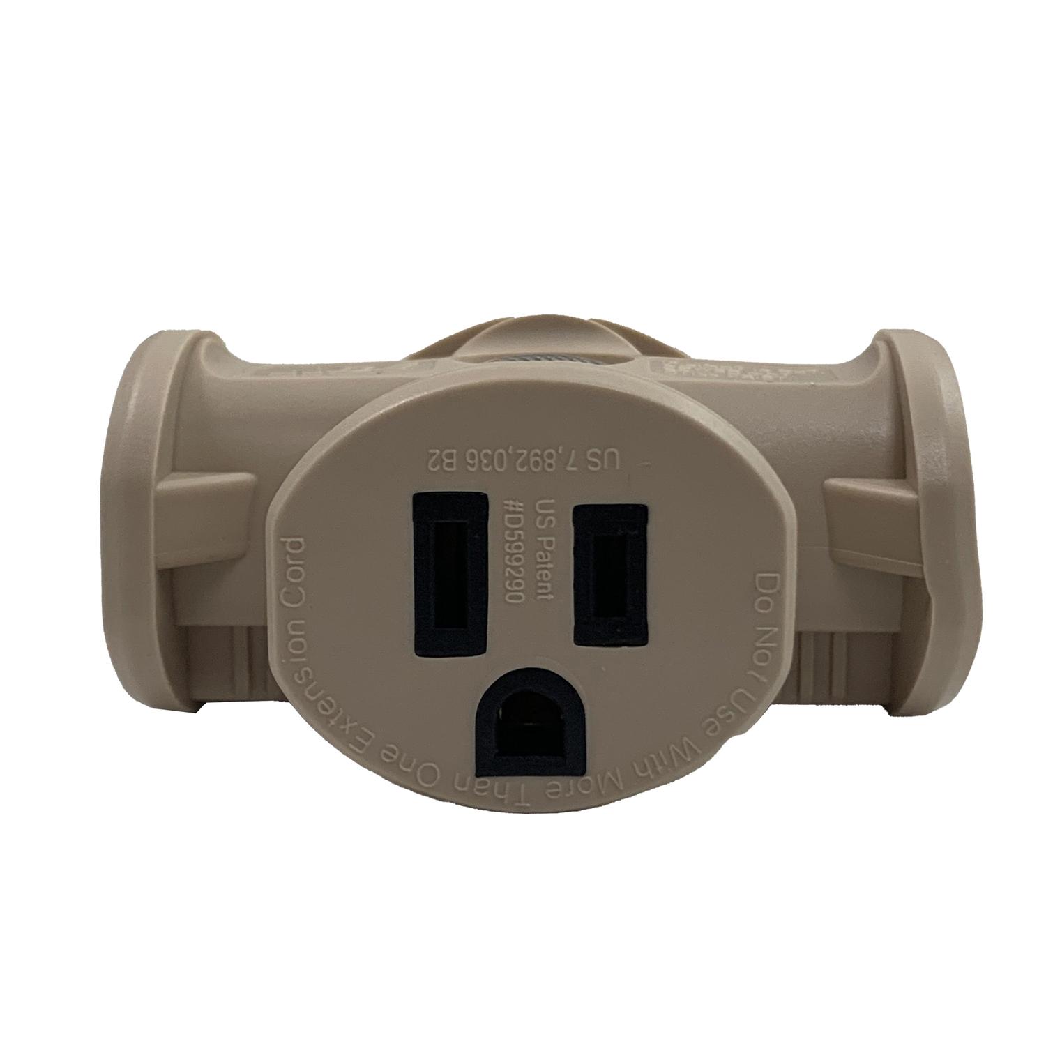 Ace Grounded 3 outlets Adapter 1 pk