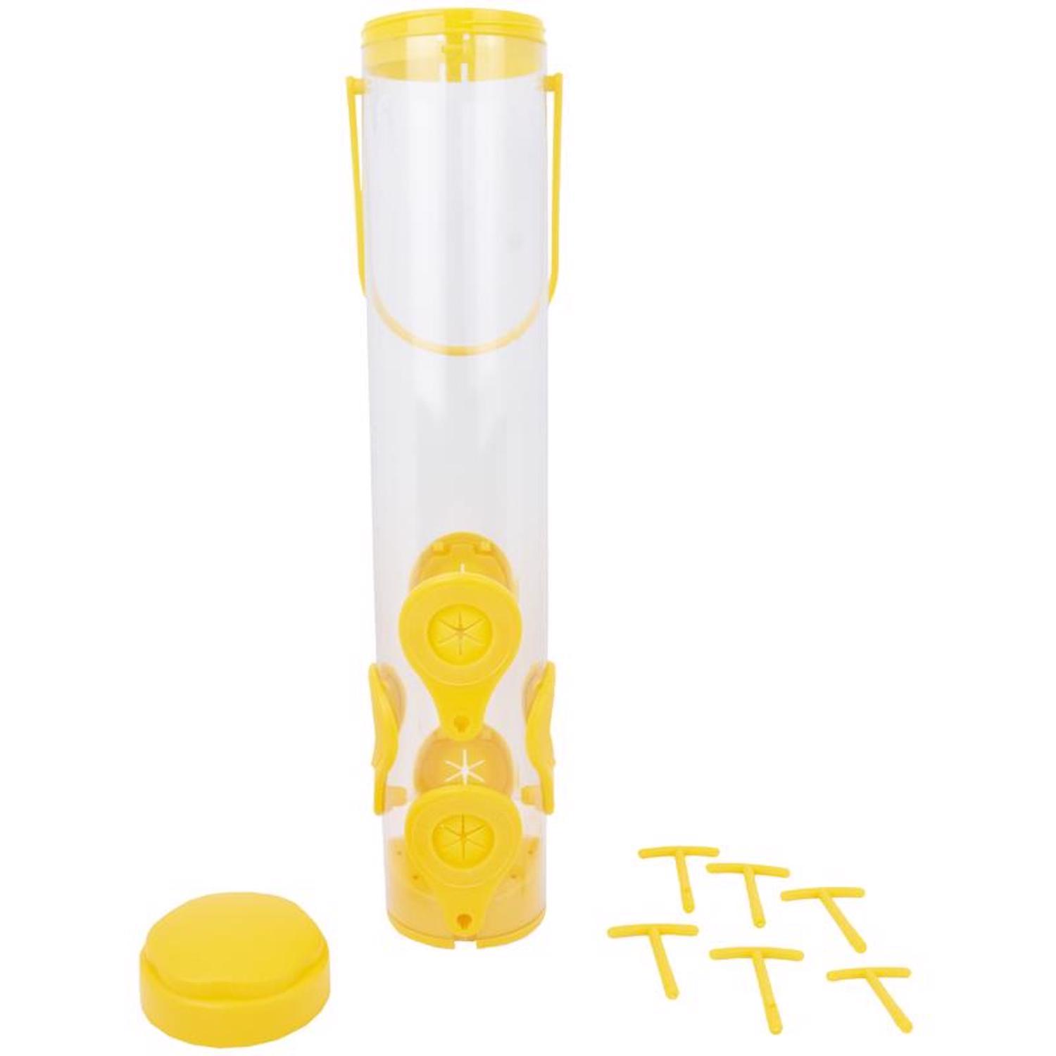 Perky-Pet Finch 1.5 lb Plastic Tube Bird Feeder 6 ports