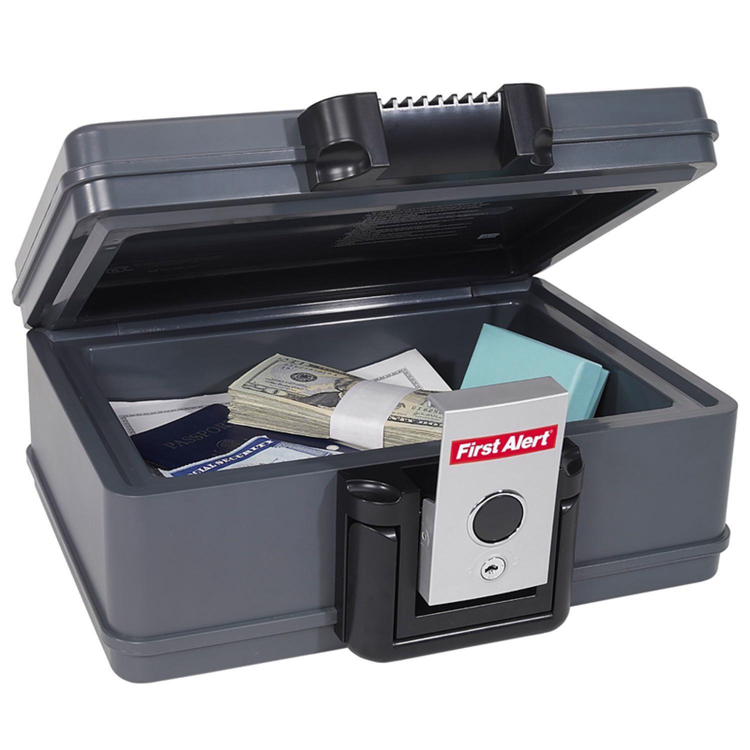 First Alert 0.17 cu ft Key Lock Blue Fire Chest