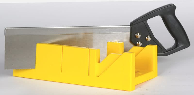 Ace 12 in. L X 4 in. W Plastic Mitre Box with Back Saw Yellow 1 pc