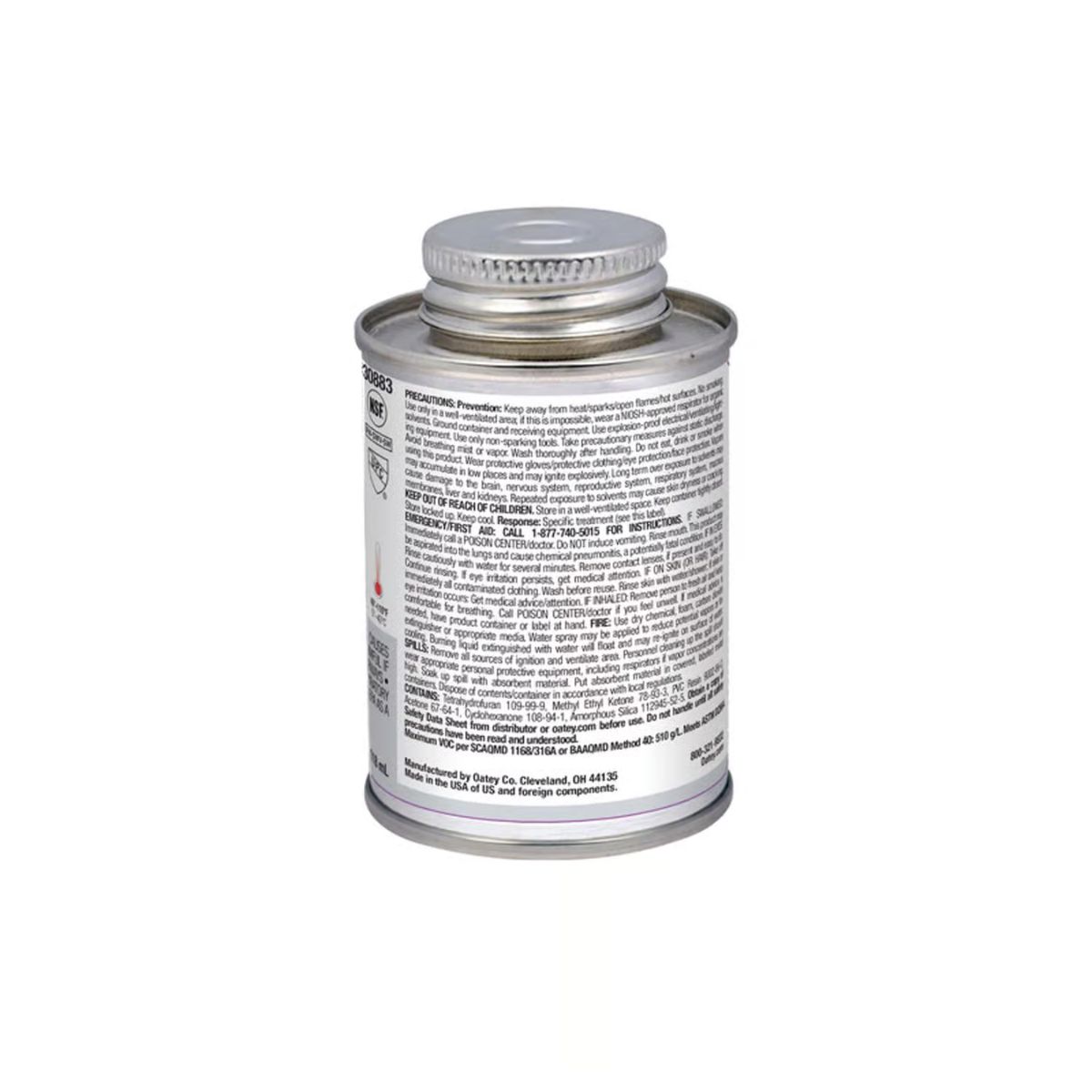 Oatey Gray Cement For PVC 4 oz.