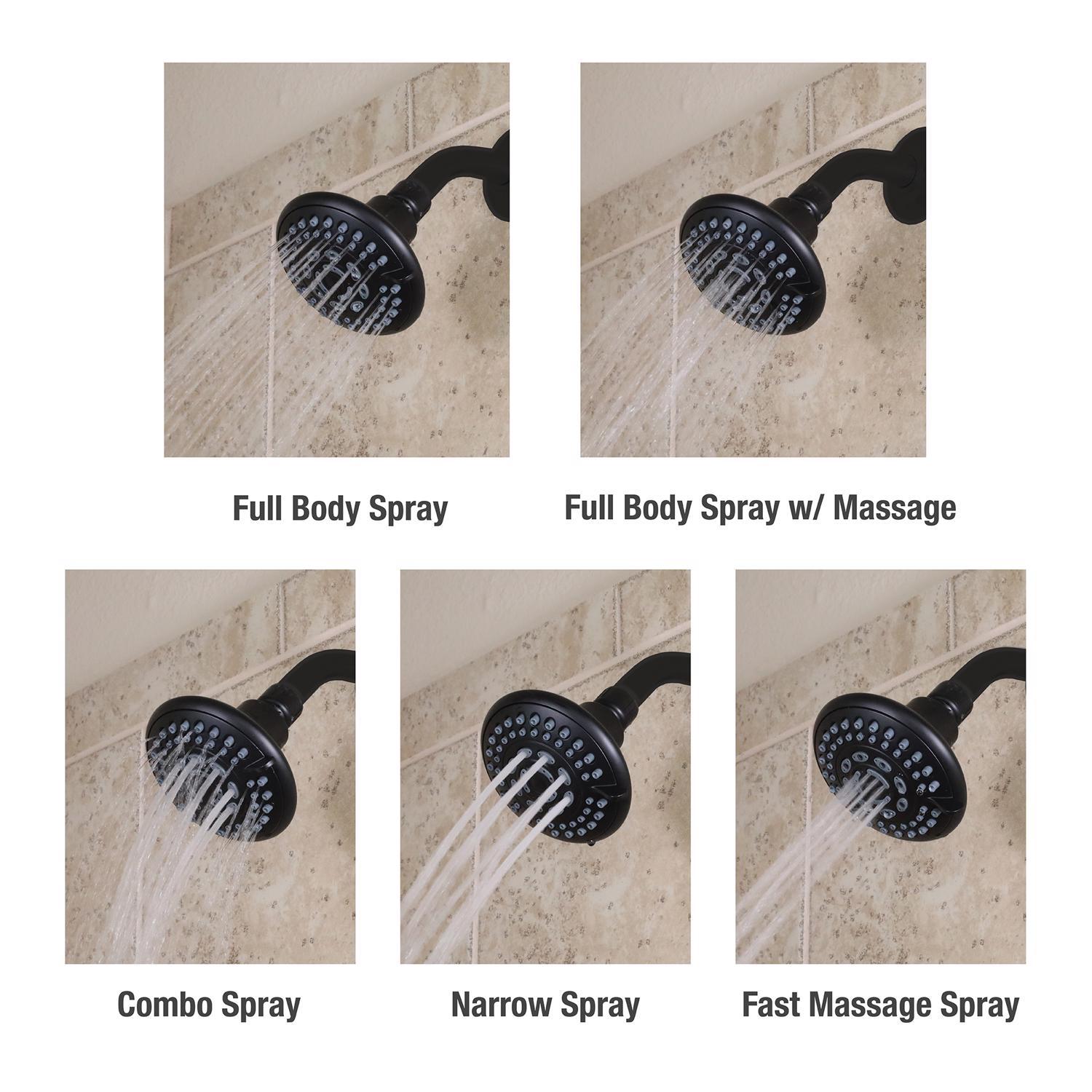 Danco Matte Black 5 settings Showerhead 1.8 gpm