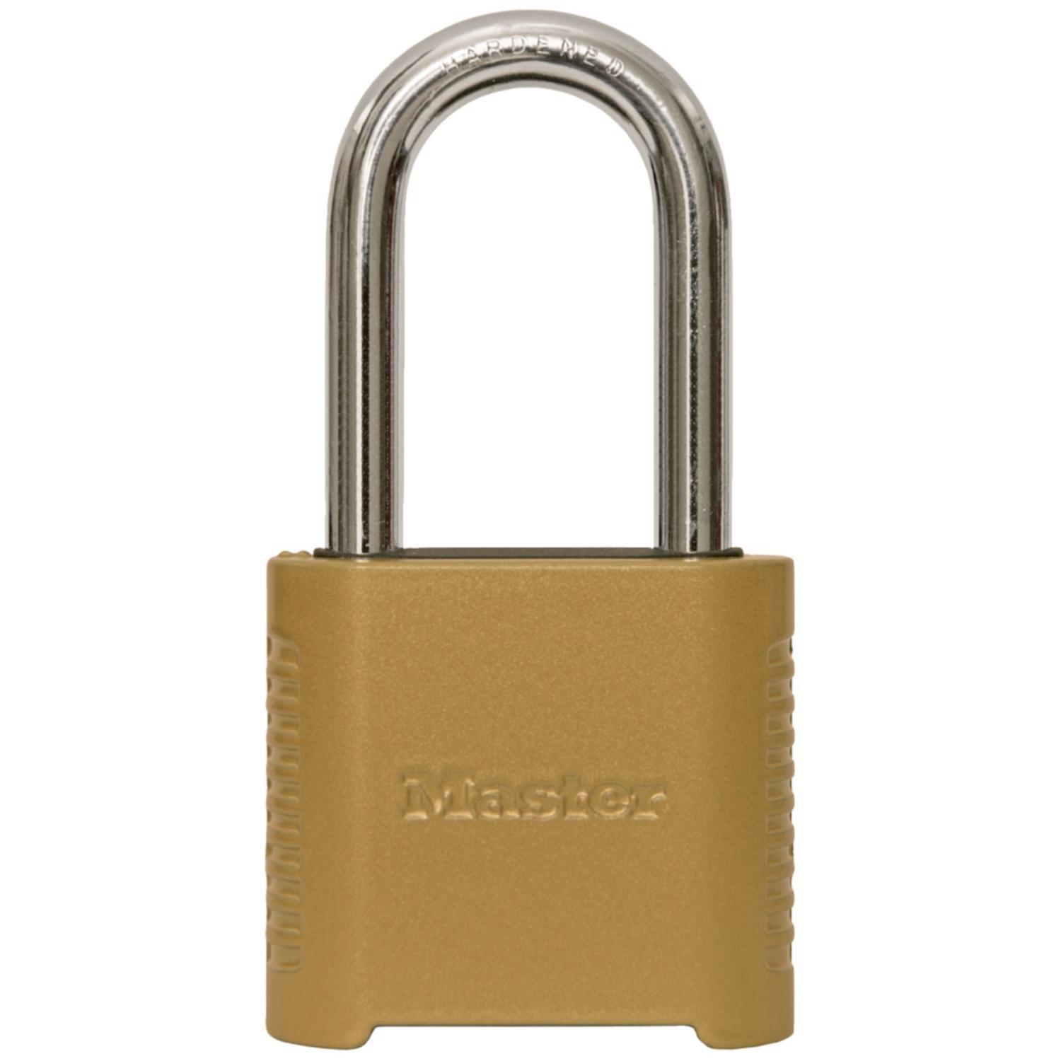 Master Lock 1.13 in. H X 2 in. W X 6.5 in. L Steel 4-Digit Combination Combination Padlock