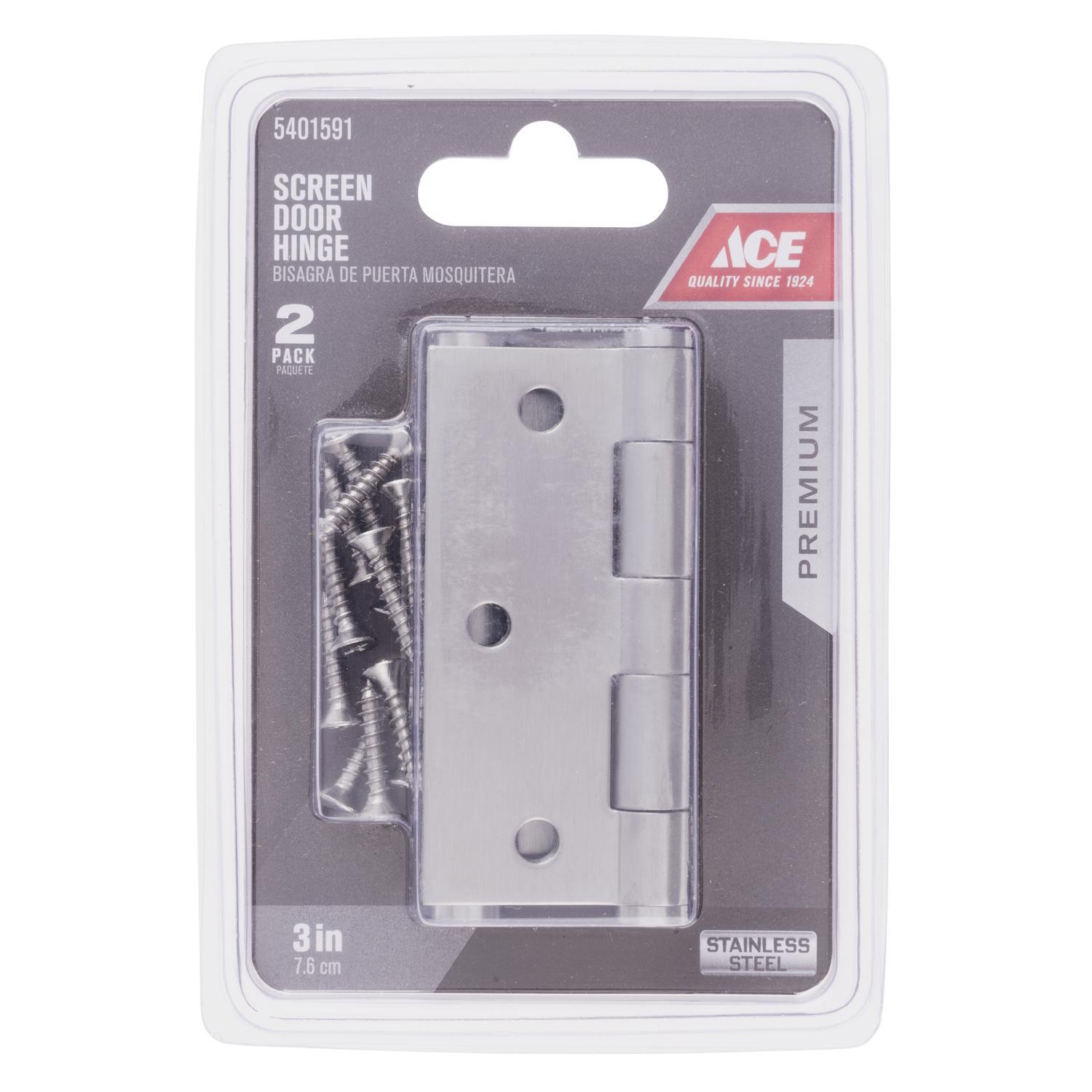 Ace 2-1/2 in. L Stainless Steel Screen Door Hinge 2 pk
