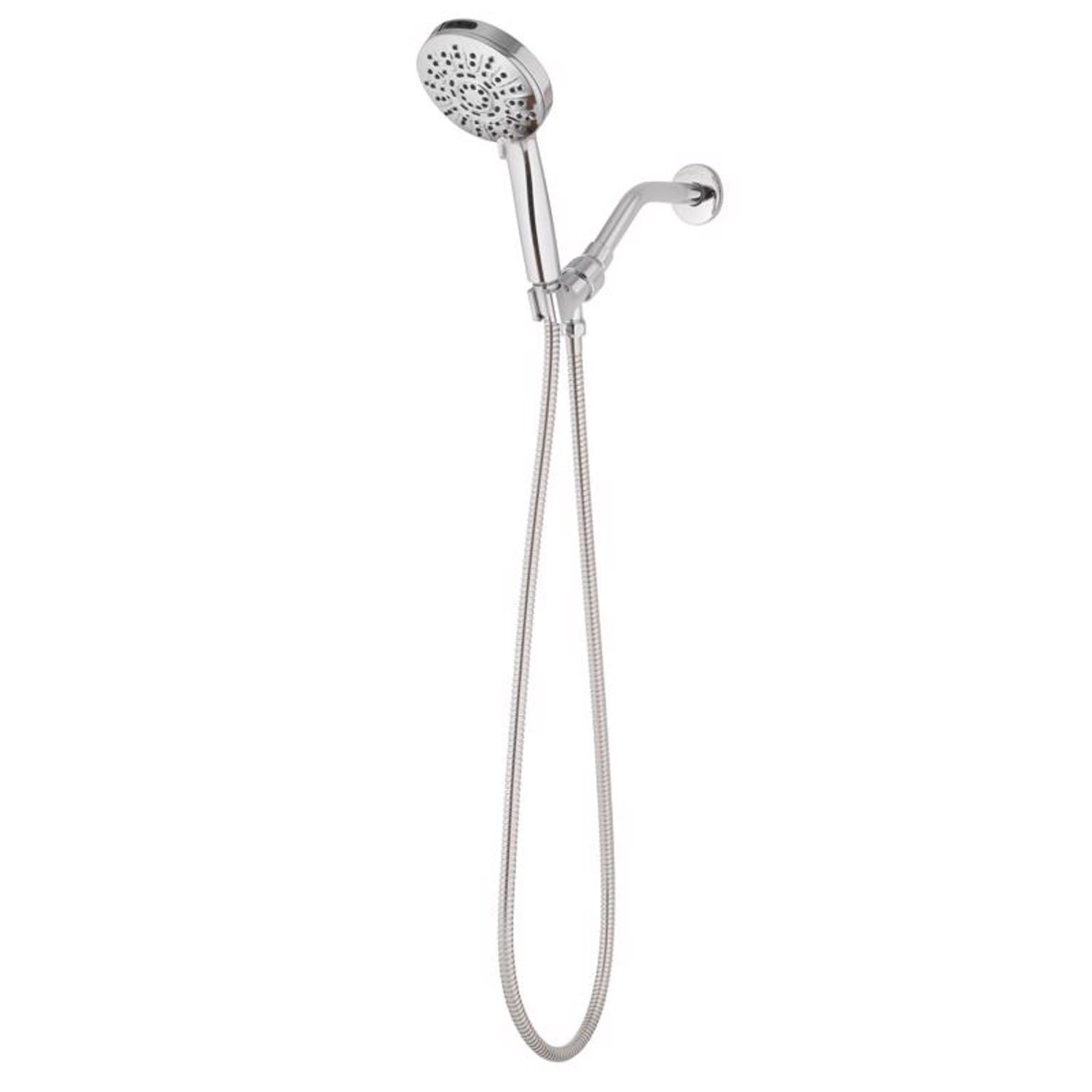 Oakbrook Collection Brushed Chrome ABS Plastic 8 settings Handheld Showerhead 1.8 gpm