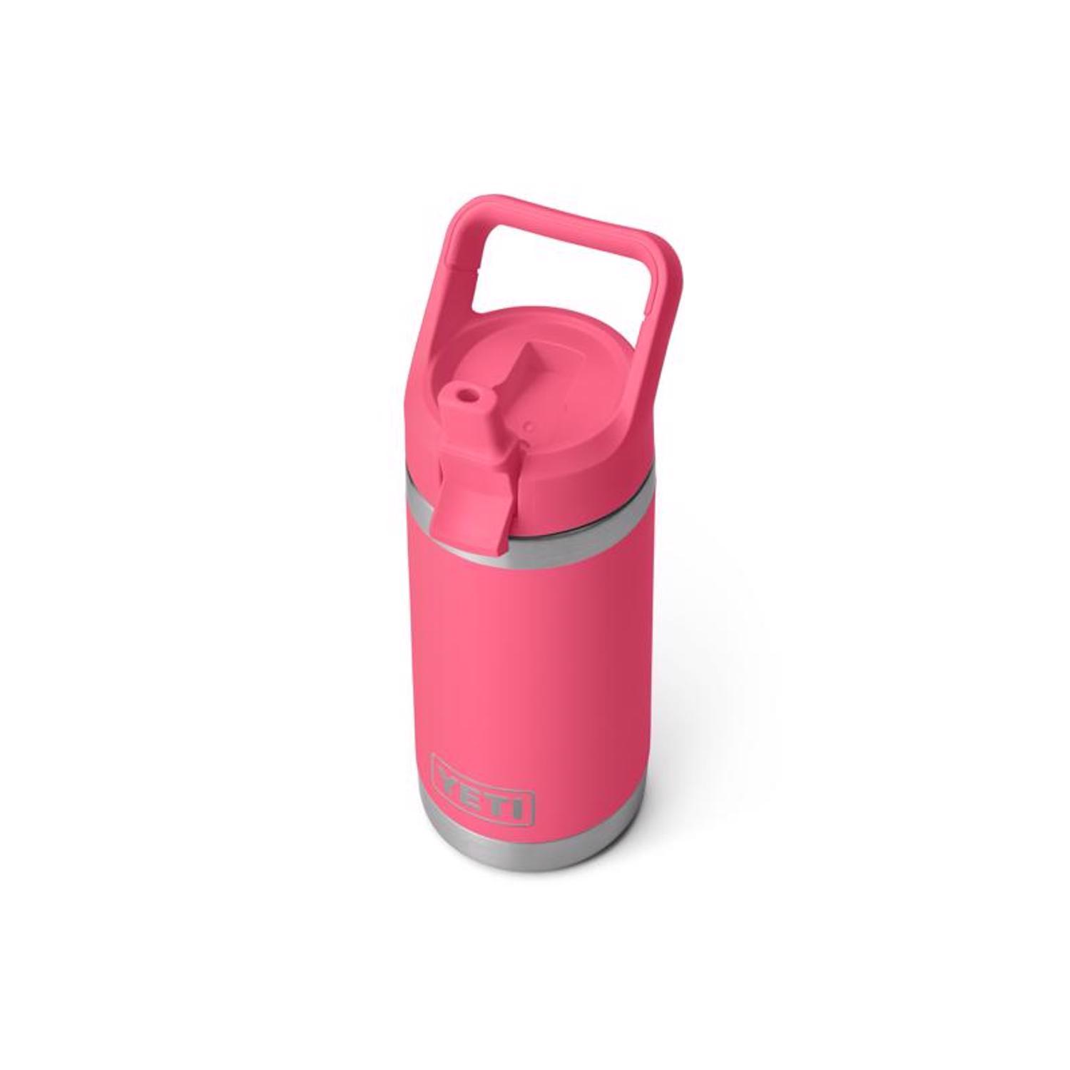 YETI Rambler Jr. 12 oz Tropical Pink BPA Free Insulated Kids Water Bottle w/Straw