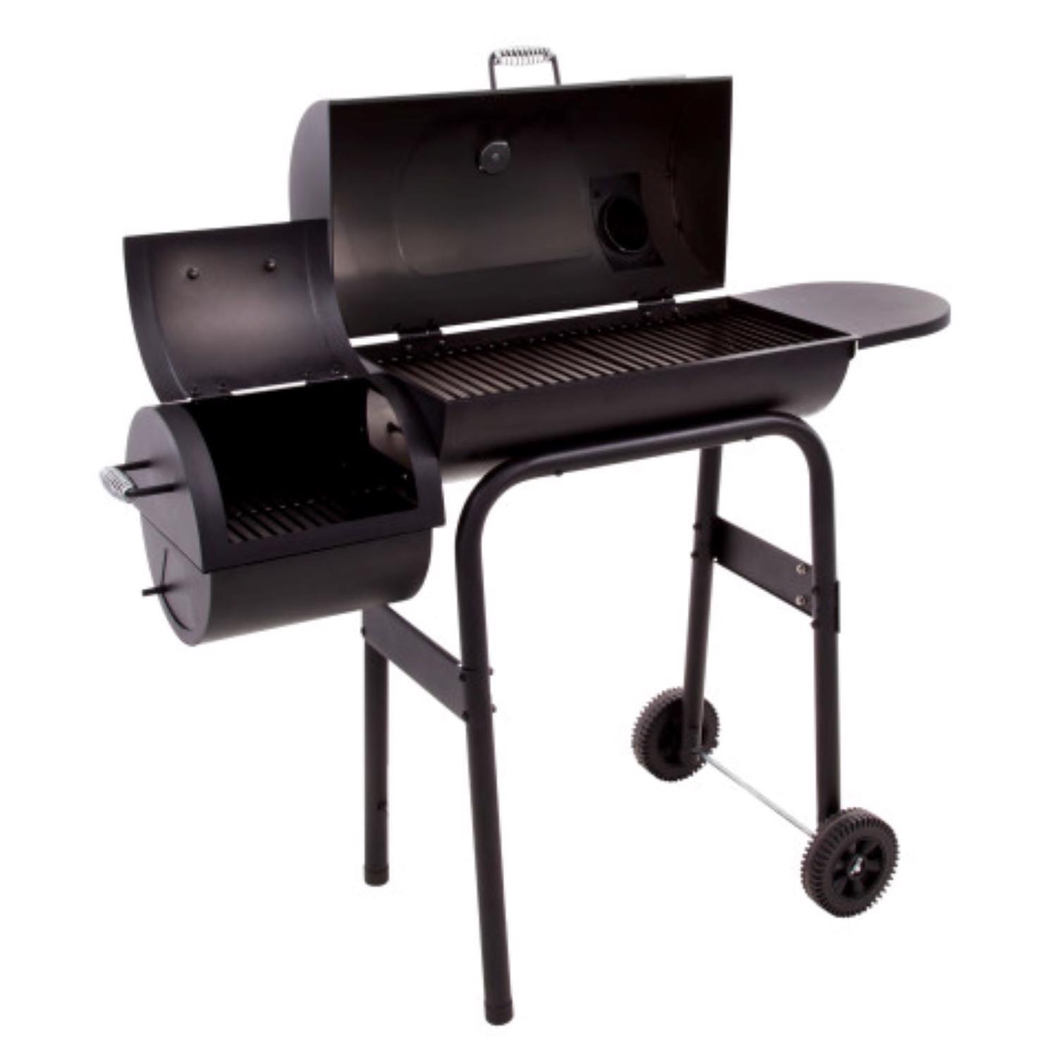 American Gourmet Charcoal Offset Smoker Black