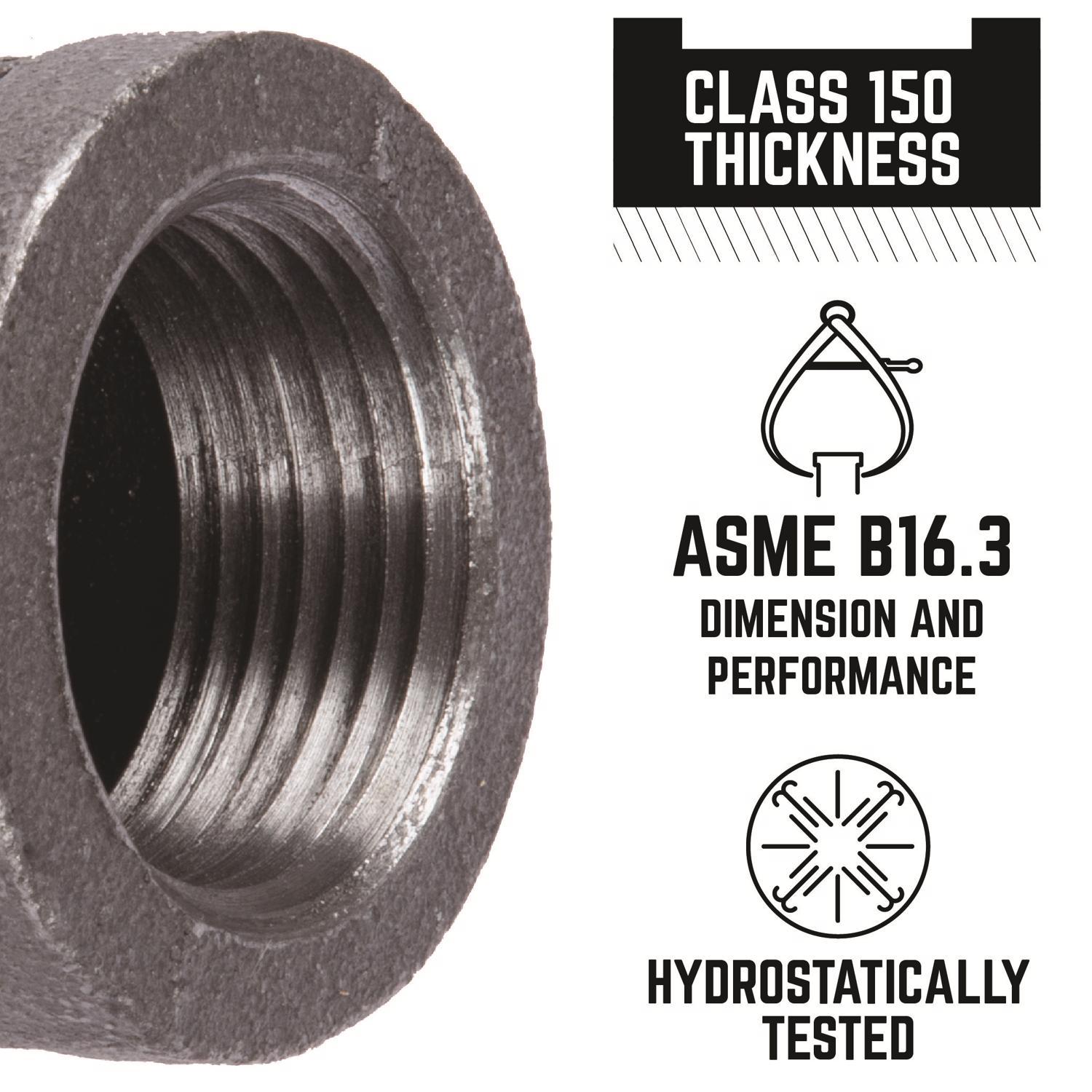 STZ Industries 3/8 in. FIP each X 3/8 in. D FIP Black Malleable Iron Coupling