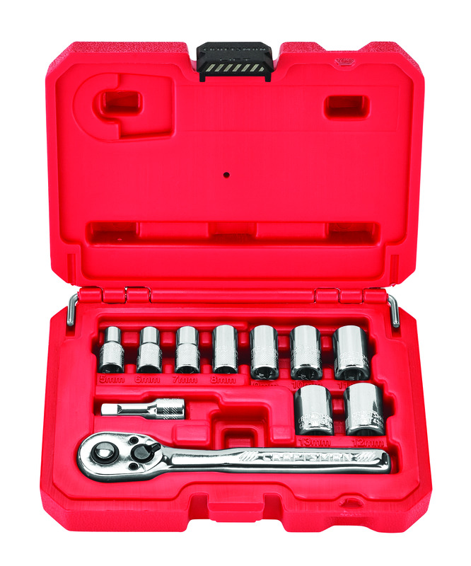 Craftsman 1/4 in. drive Metric 6 Point Socket and Ratchet Set 11 pc