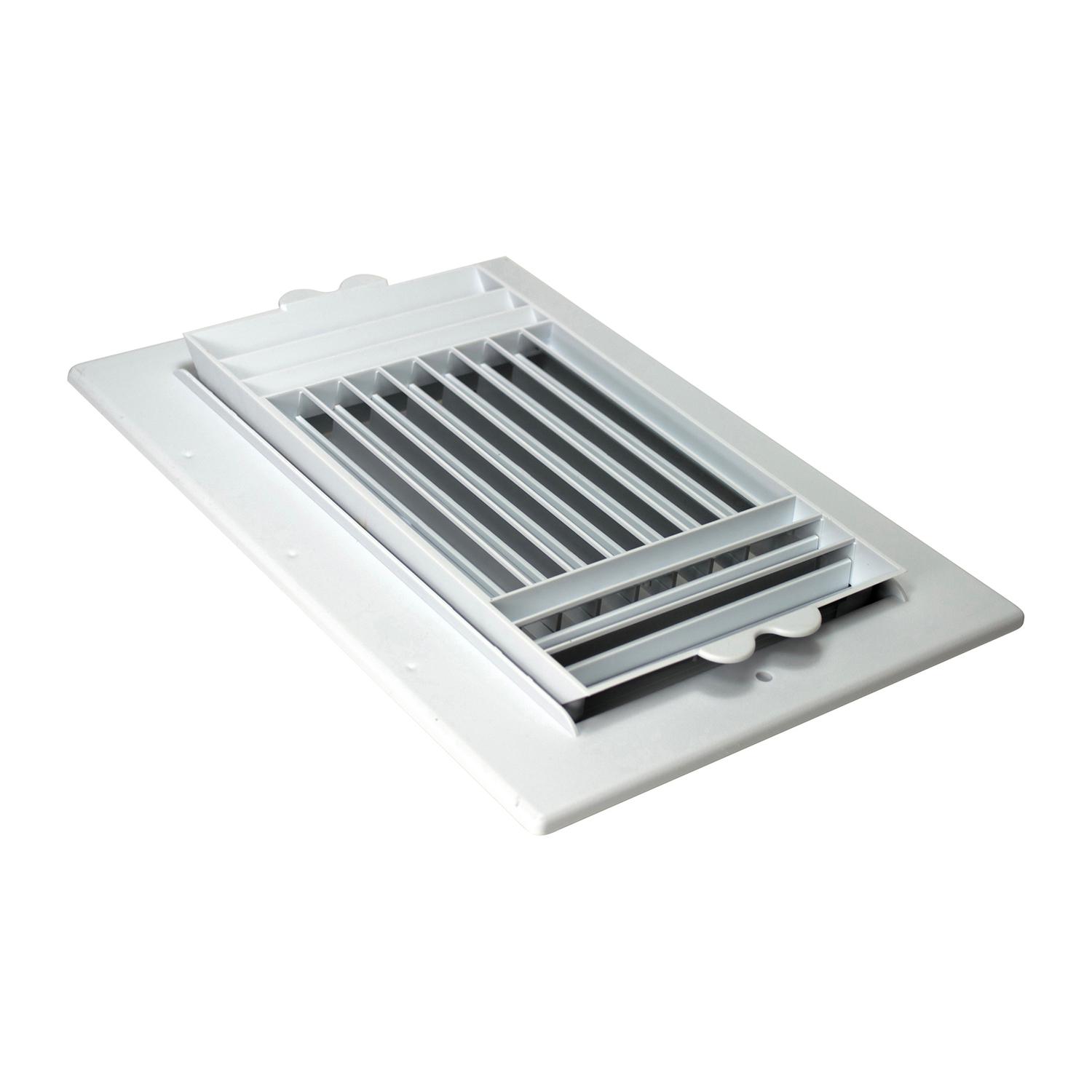 Deflect-O Jordan 6 in. H X 10 in. W 3-Way White Plastic Ceiling Register