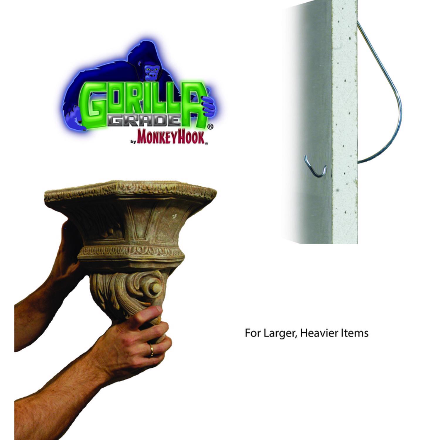 HILLMAN Gorilla Grade Galvanized Silver Picture Hanger 40 lb 4 pc