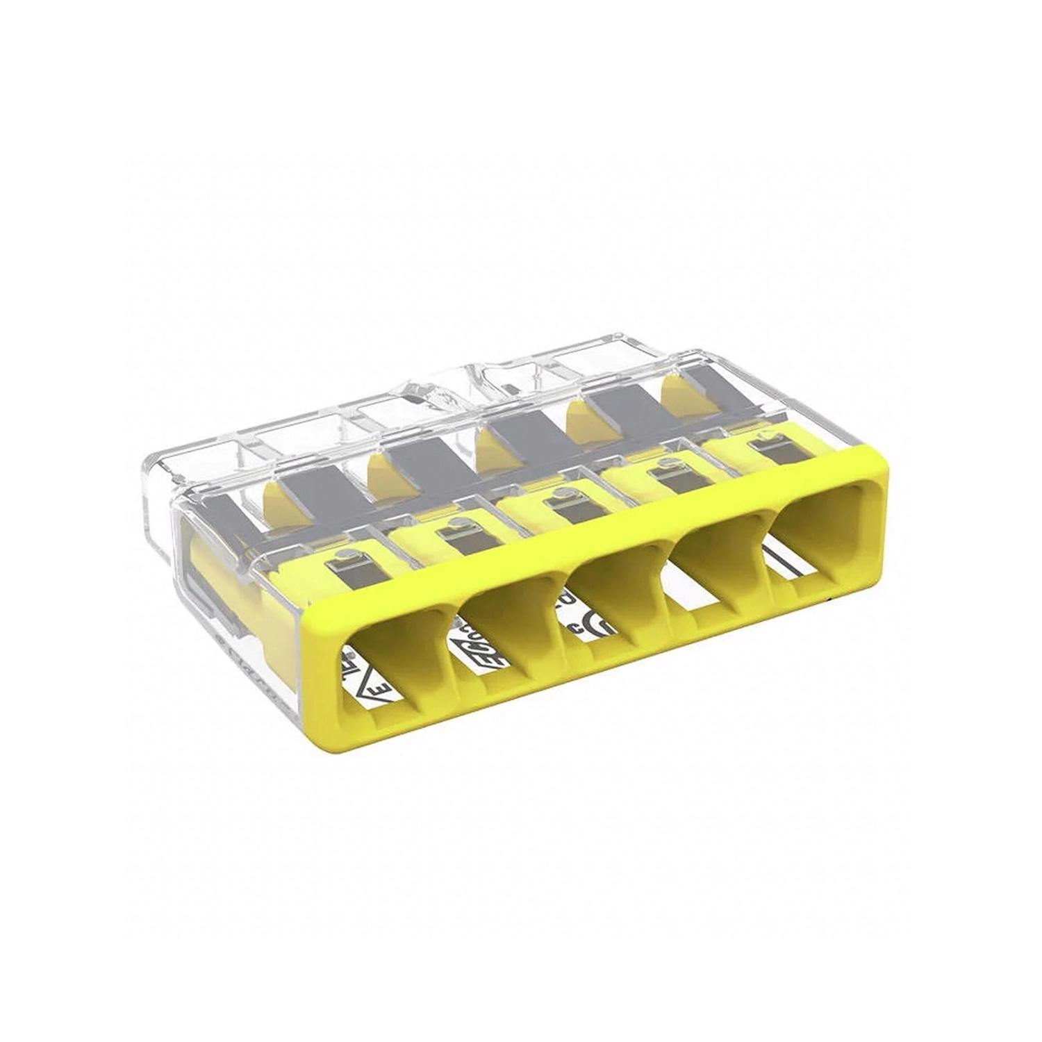 Wago 5 Port Push-In Wire Connector 10 pk