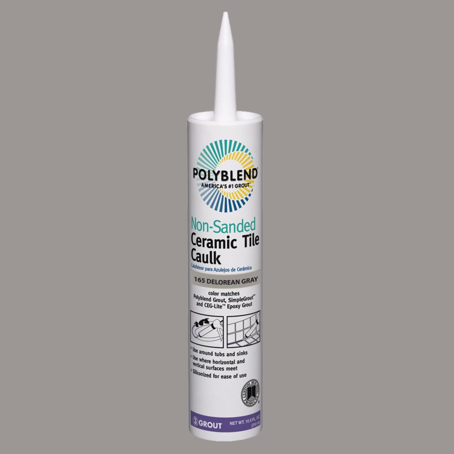 Custom Building Products Polyblend Delorean Gray Siliconized Acrylic Tile Caulk 10.5 oz