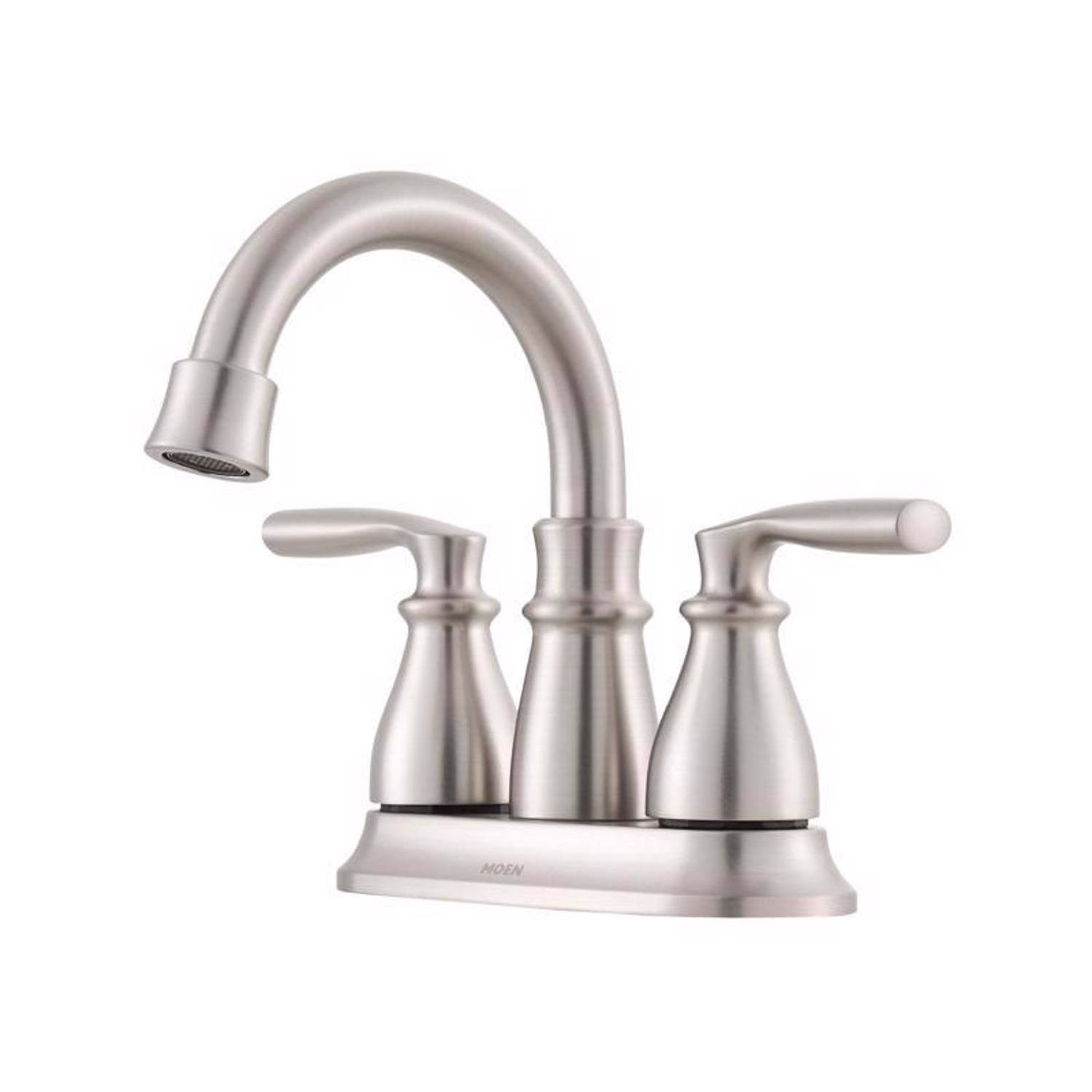 Moen Hilliard Brushed Nickel Bathroom Faucet 4 in.