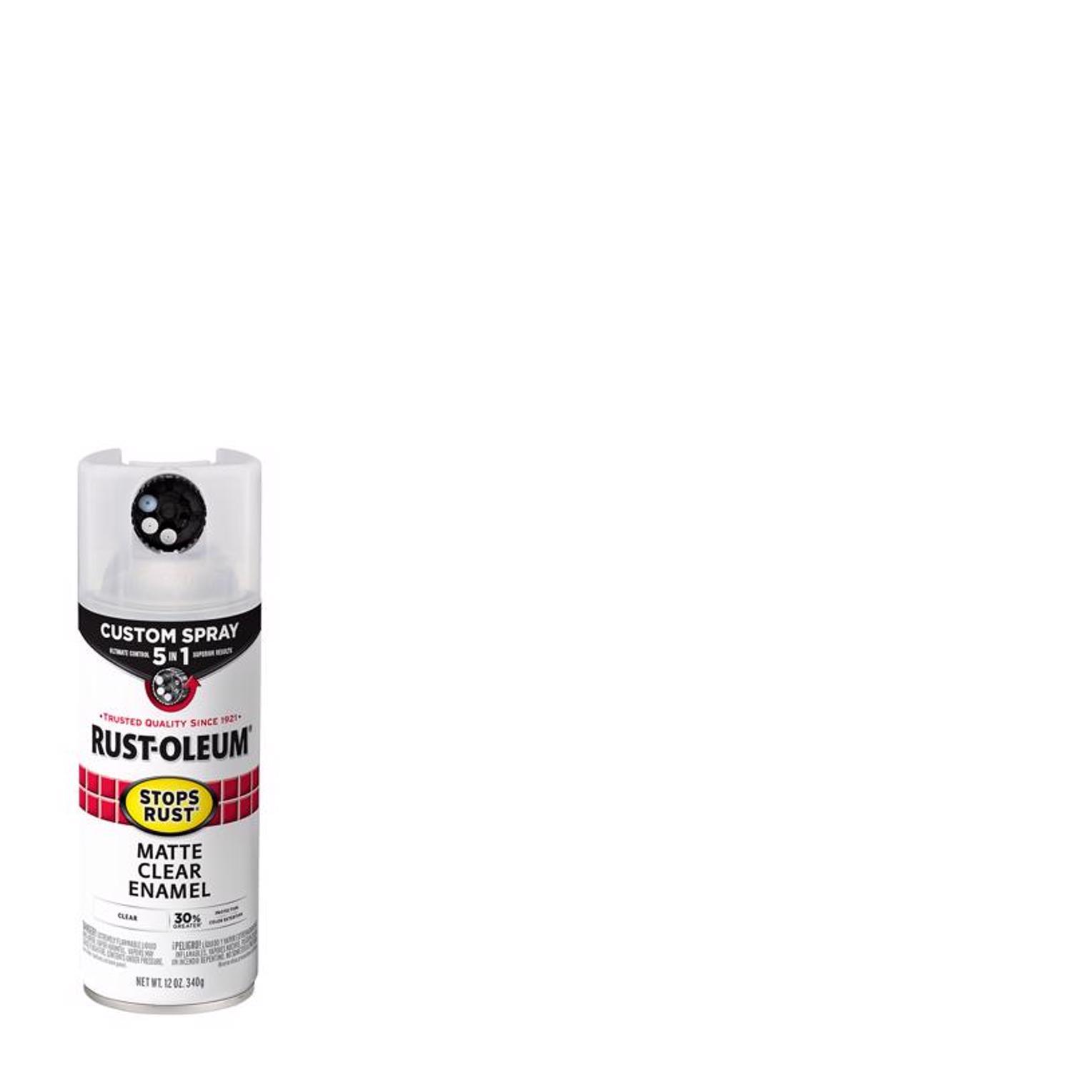 Rust-Oleum Stops Rust 5-in-1 Indoor and Outdoor Matte Crystal Clear Oil-Based Protective Enamel 12 o