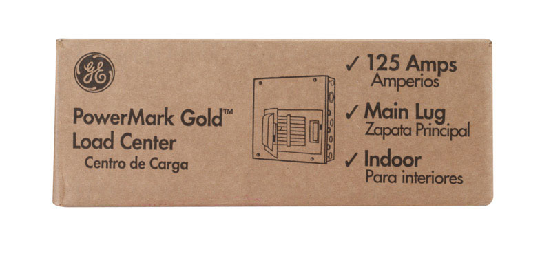 GE PowerMark Gold 125 amps 6 space 12 circuits 240 volts Plug-In Main Lug Circuit Breaker Panel