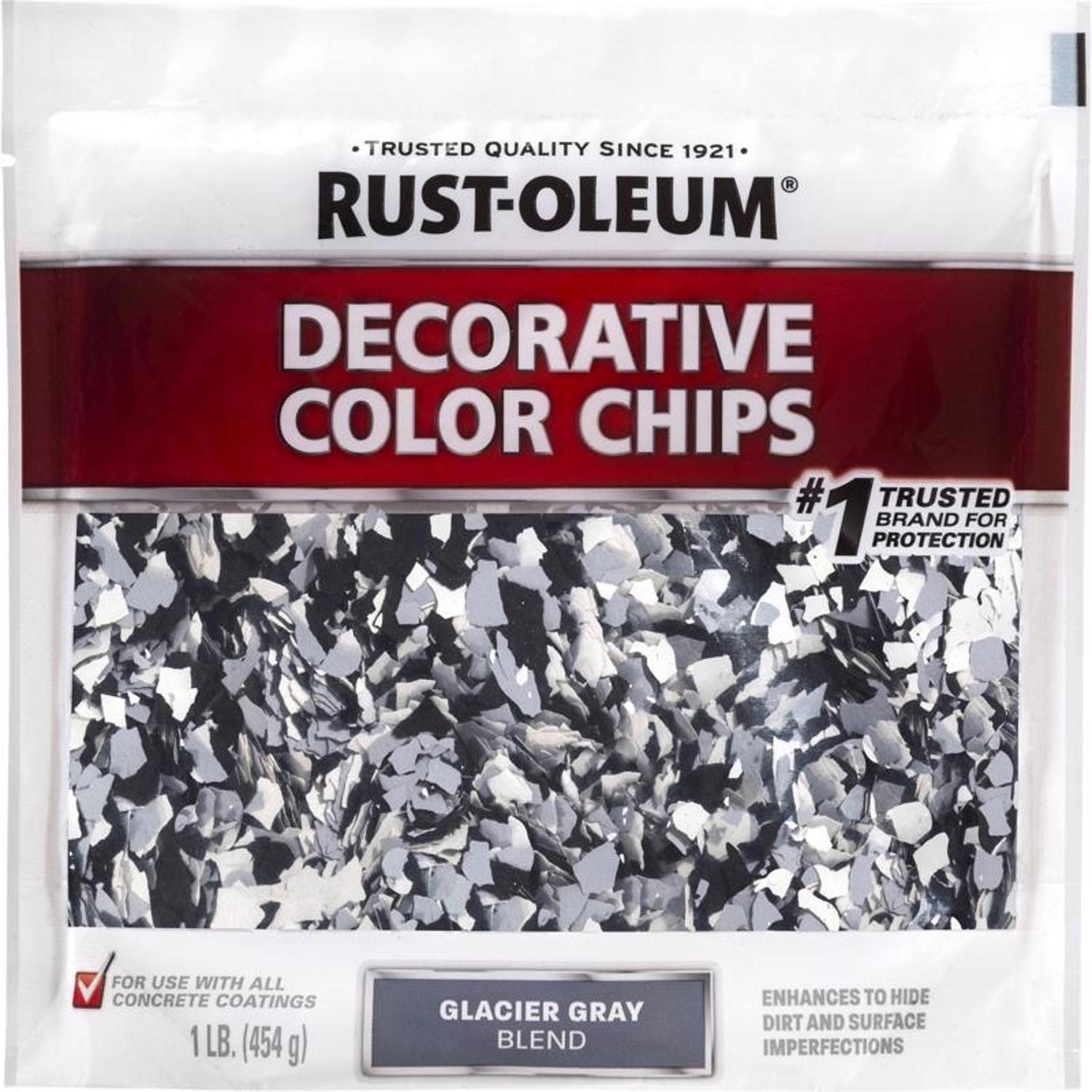 Rust-Oleum Indoor and Outdoor Glacier Gray Blend Decorative Color Chips 1 lb