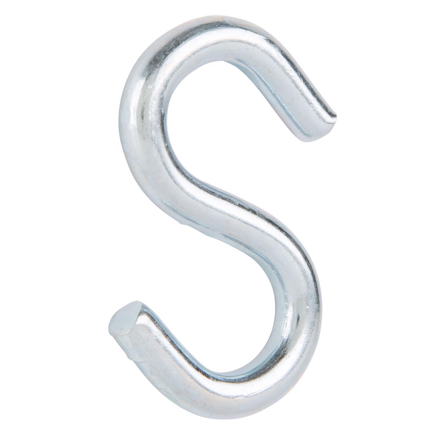 Ace Small Zinc-Plated Silver Steel 2.5 in. L S-Hook 250 lb 2 pk