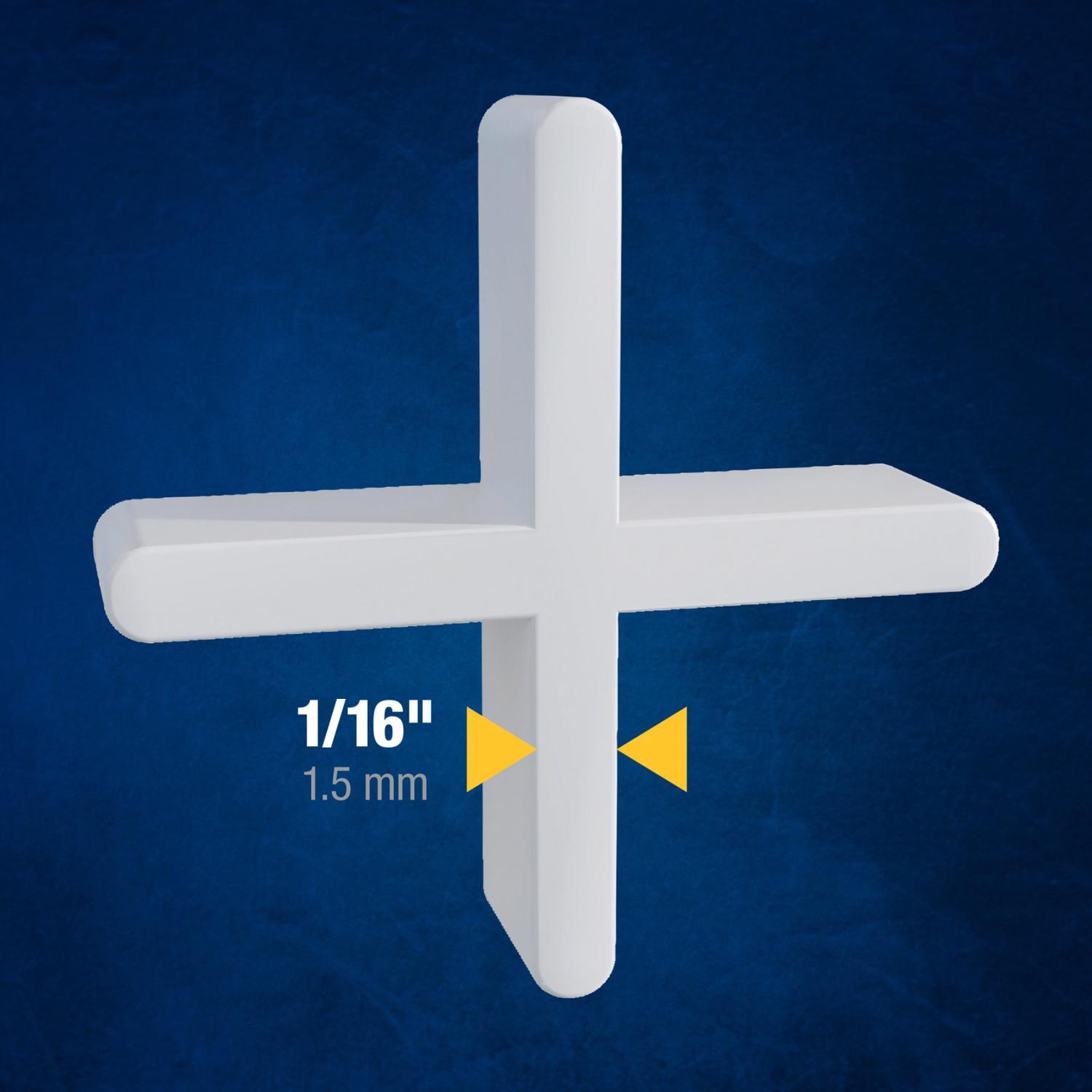 QEP 1/16 in. H X 0.06 in. W X 0.06 in. L Plastic Tile Spacer 300 pk