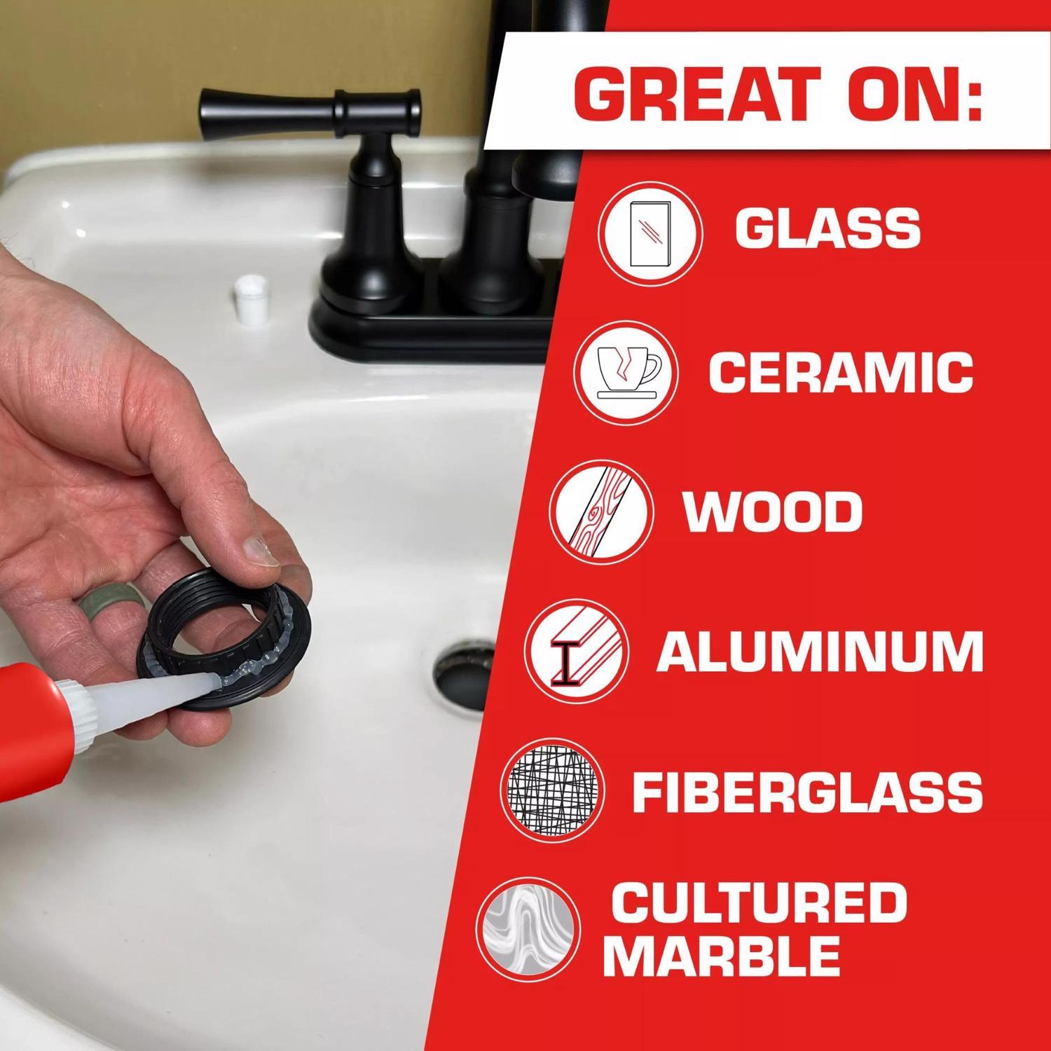 Loctite Clear Silicone Medium Strength Silicone Clear All-Weather Adhesive 2.7 oz