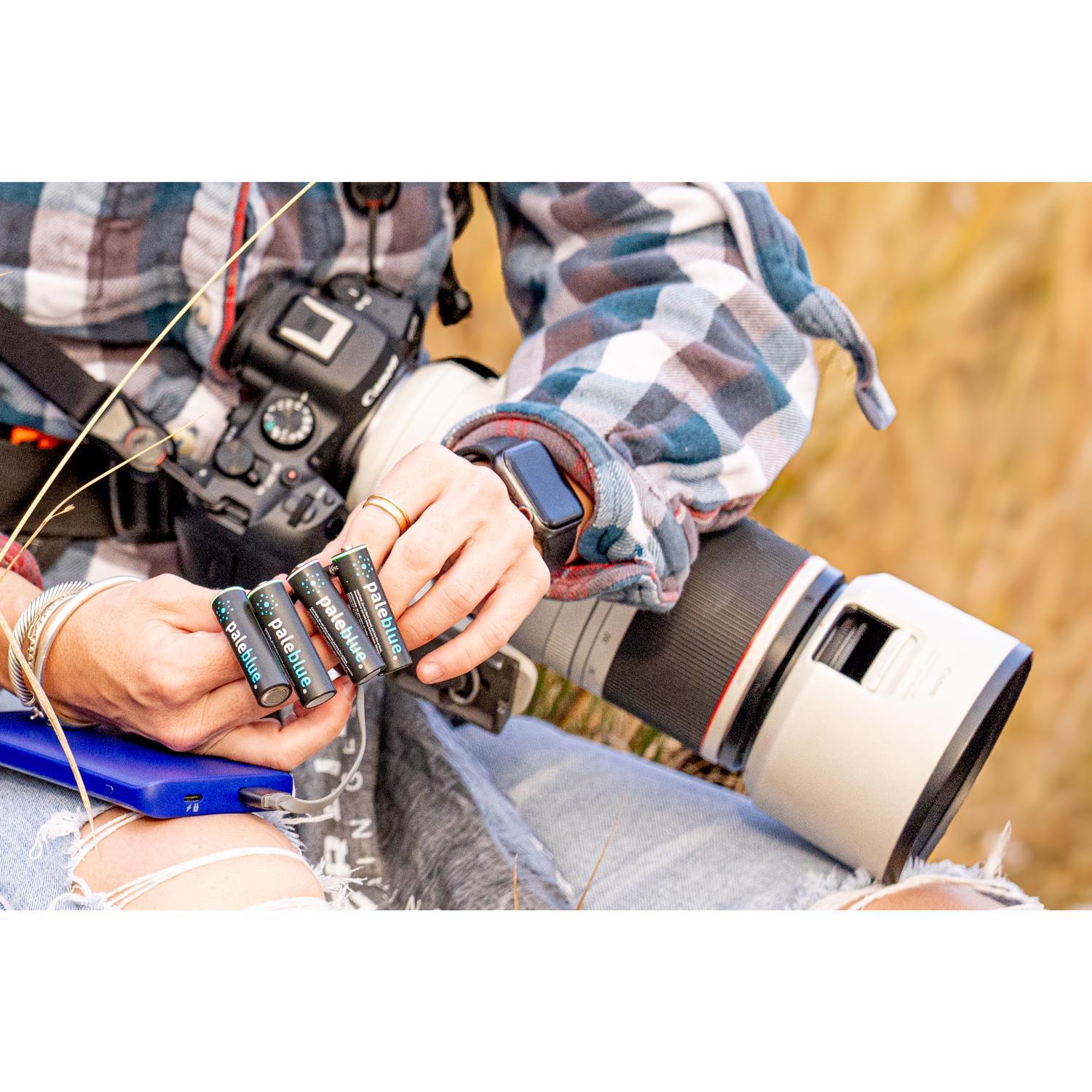 Pale Blue Earth AA Lithium Batteries 4 Pack Carded