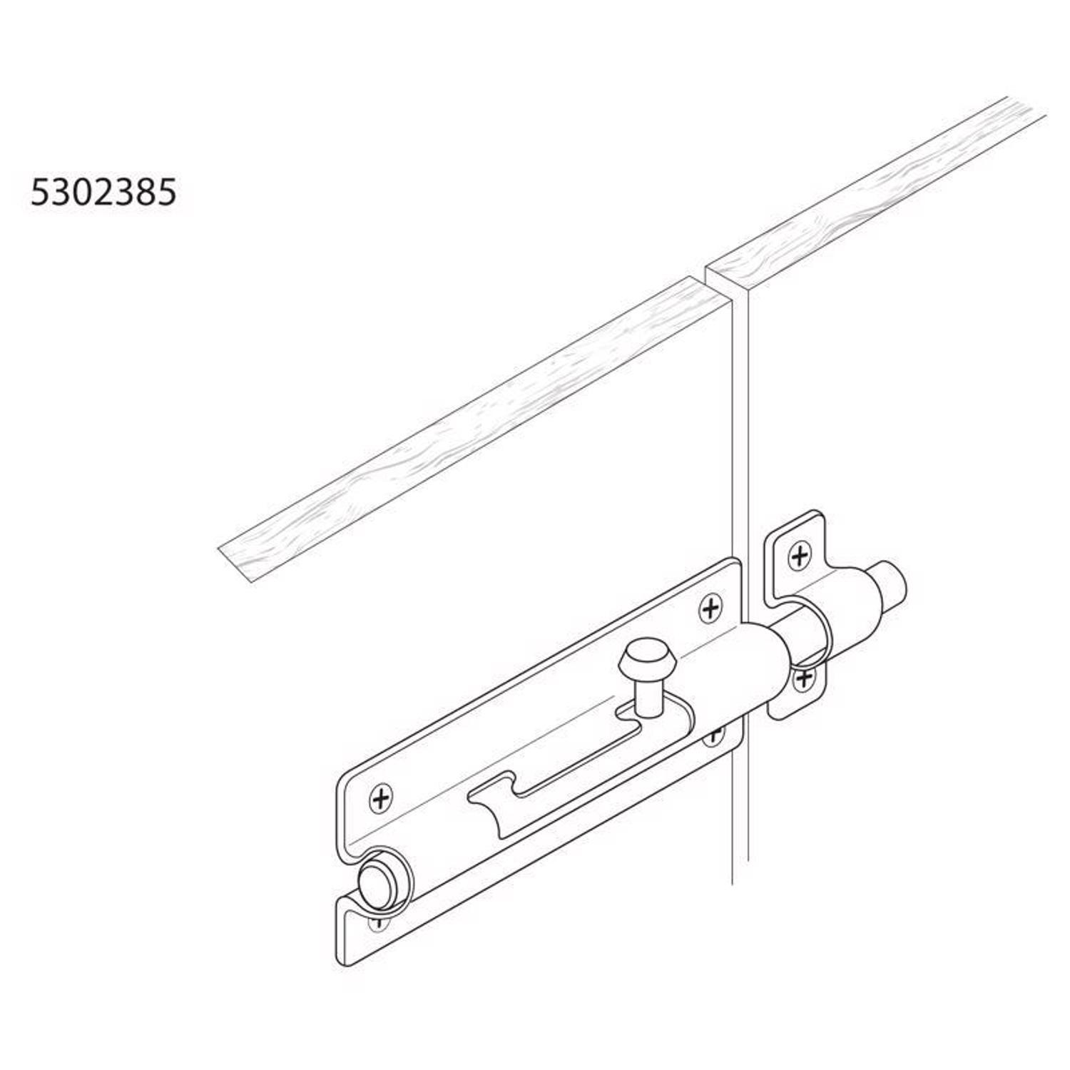 Ace 3 in. L Zinc-Plated Steel Barrel Bolt 1 pk