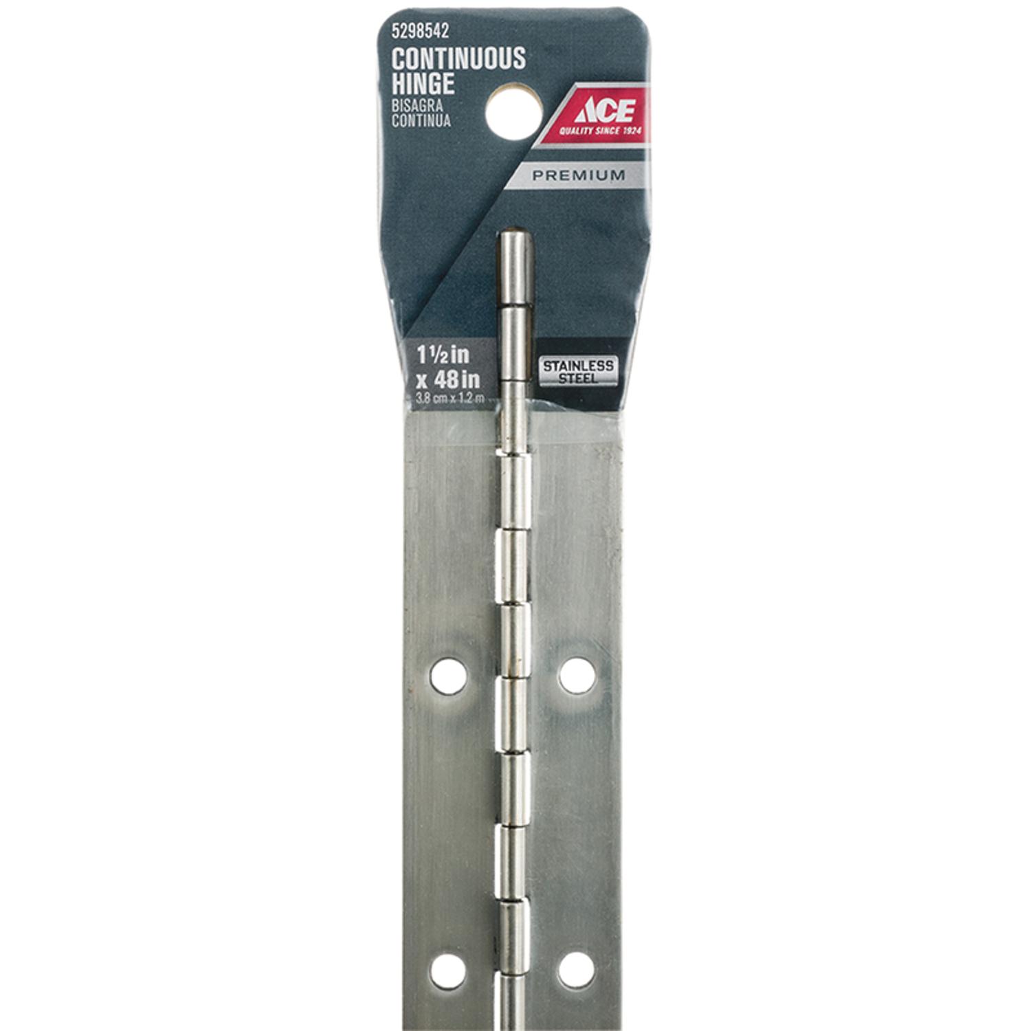 Ace 1-1/2 in. W X 48 in. L Stainless Steel Continuous Hinge 1 pk