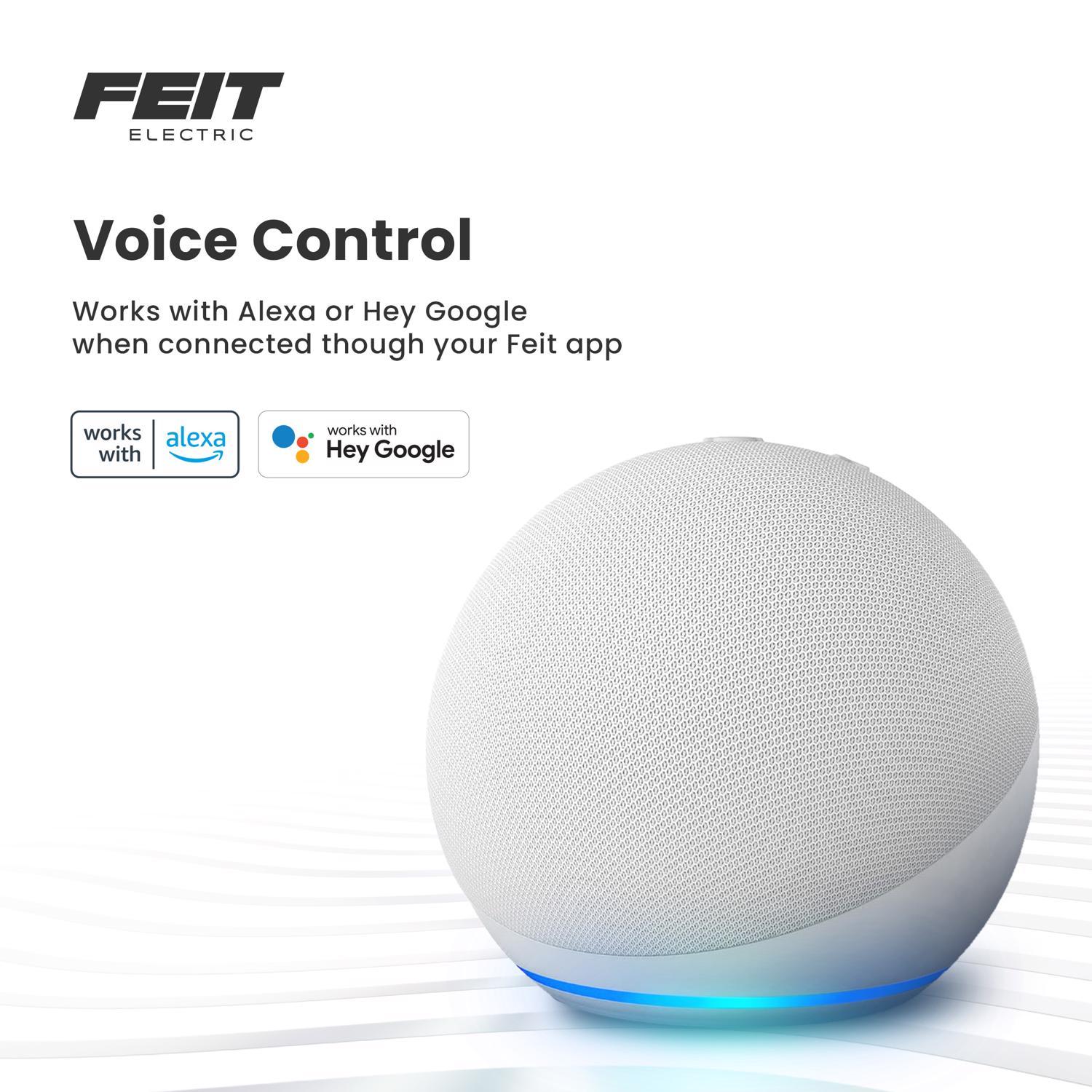 Feit Bluetooth-Enabled Motion Sensor Plug-In LED Black Smart-Enabled Spotlight