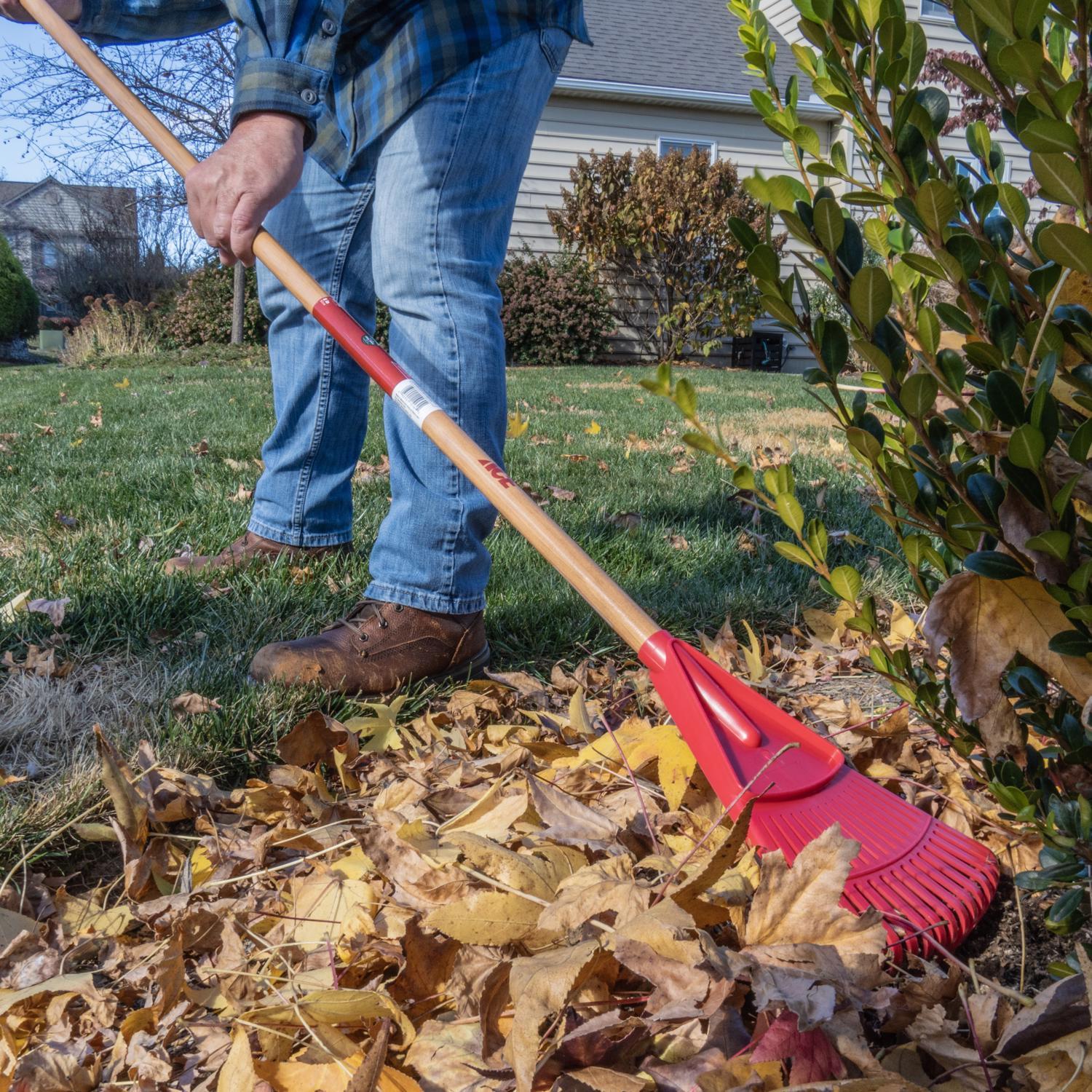 Ace 54.5 in. 14 Tine Poly Rake Wood Handle