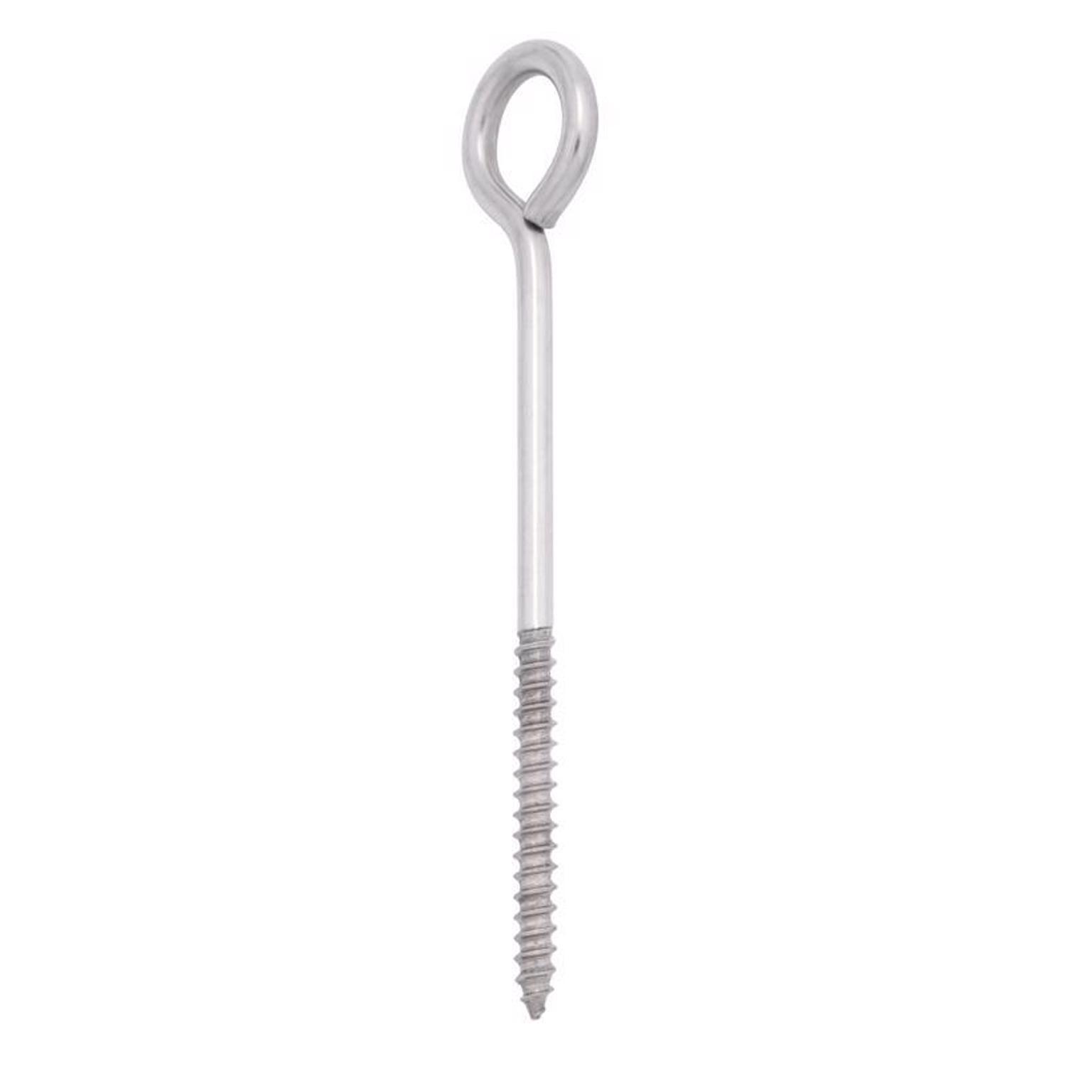 Hampton 1/4 in. X 5 in. L Stainless Stainless Steel Lag Thread Eyebolt