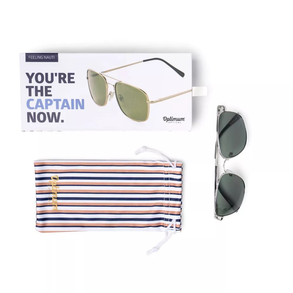 Optimum Optical Aviator Frame Sunglasses, Feeling Nauti