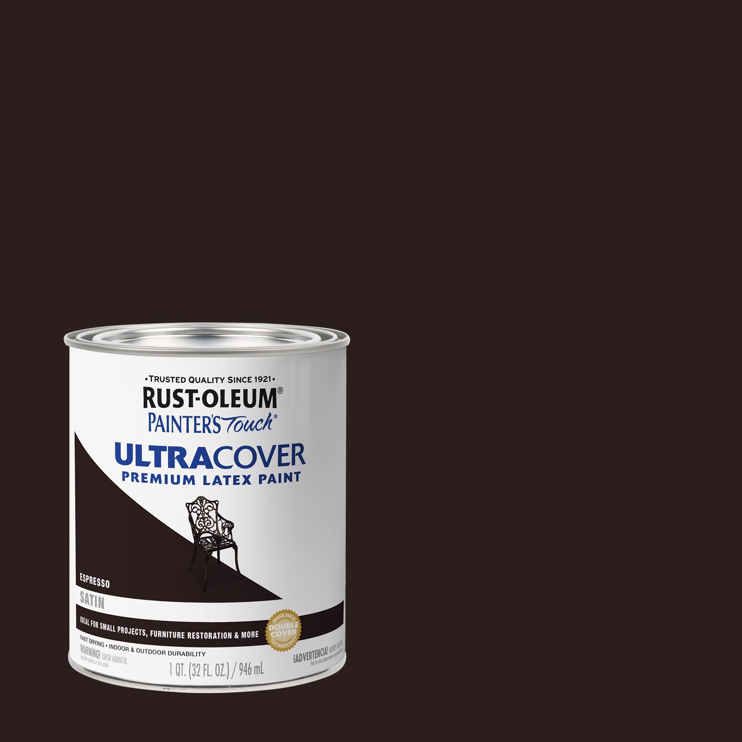 Rust-Oleum Painters Touch Ultra Cover Satin Espresso Protective Enamel Exterior and Interior 1 qt