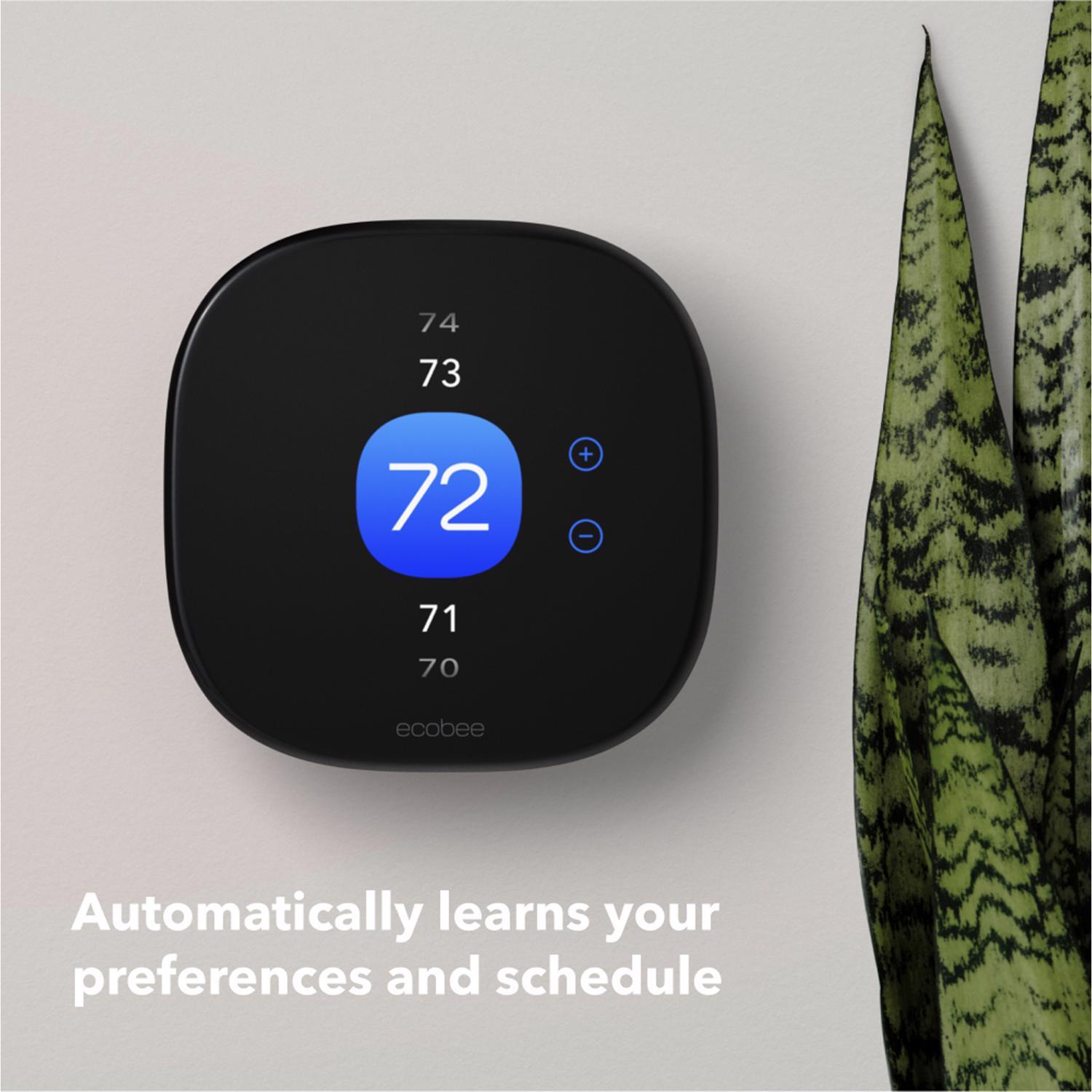 Ecobee Enhanced Built In WiFi Heating and Cooling Touch Screen Smart-Enabled Thermostat