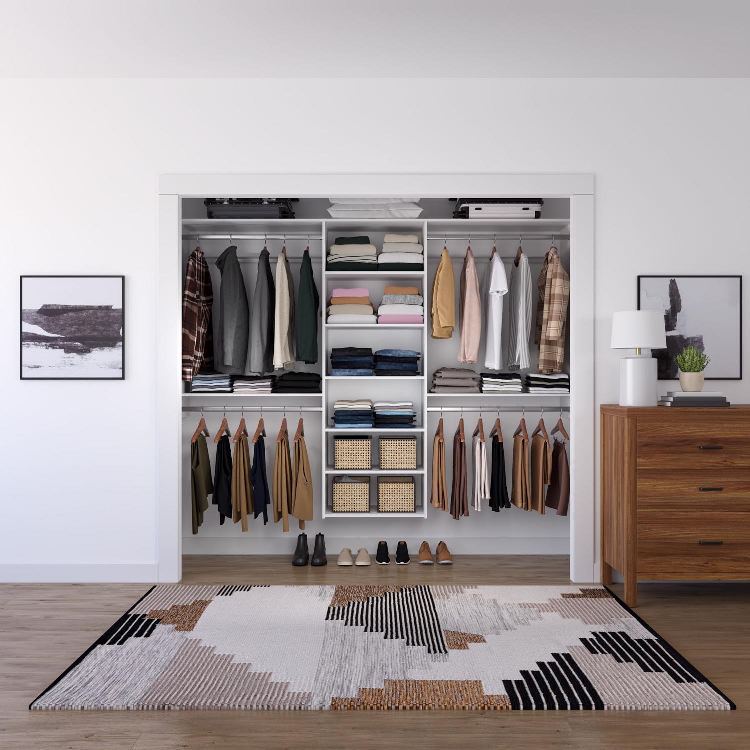 Easy Track Create Collection 5/8 in. H X 34.87 - 23.87 in. W X 14 in. L Wood Laminate Shelf Divider