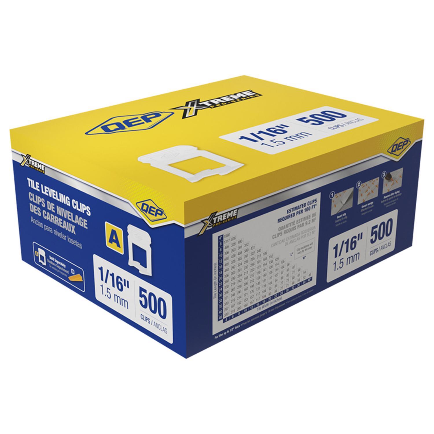 QEP Xtreme 1.29 in. H X 0.06 in. W Plastic Tile Leveling Clips 500 pc