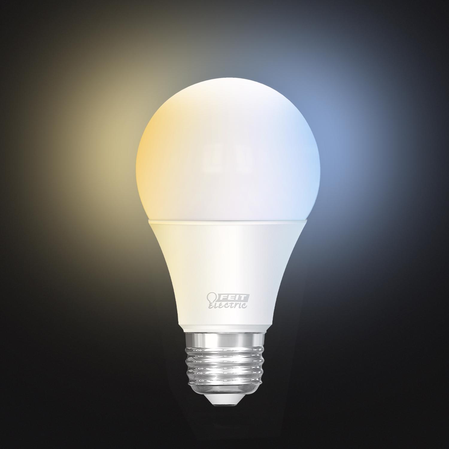 Feit A19 E26 (Medium) Smart-Enabled LED Bulb Tunable White 60 Watt Equivalence 3 pk