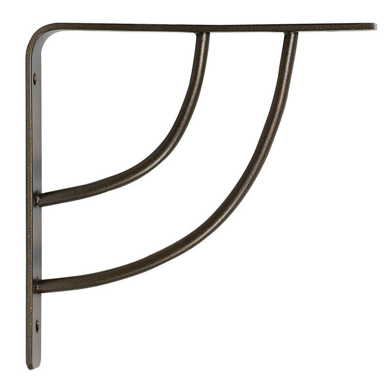 Knape & Vogt John Sterling Bronze Powder Coated Milano Shelf Bracket 6 in. L x 6 in. H