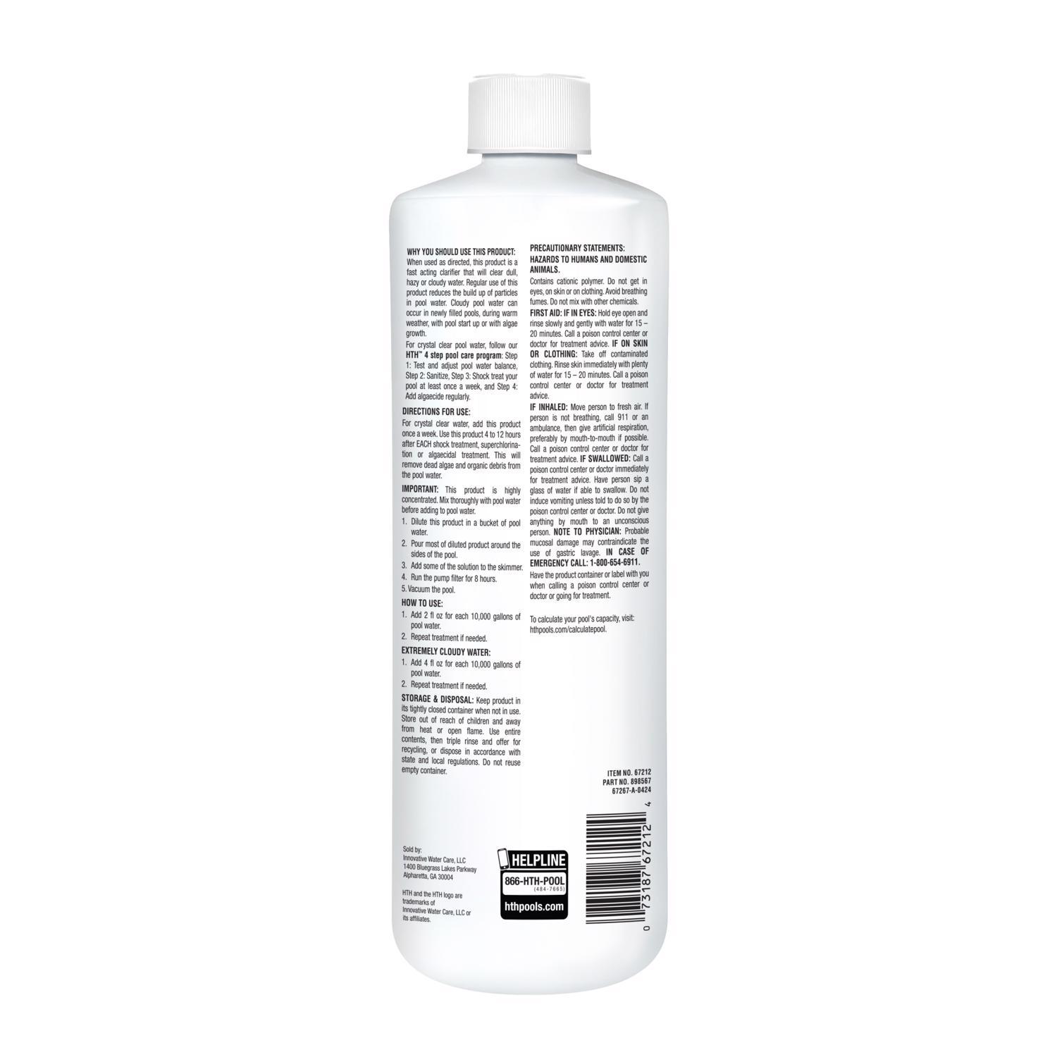 HTH Pool Care Liquid Clarifier 32 oz