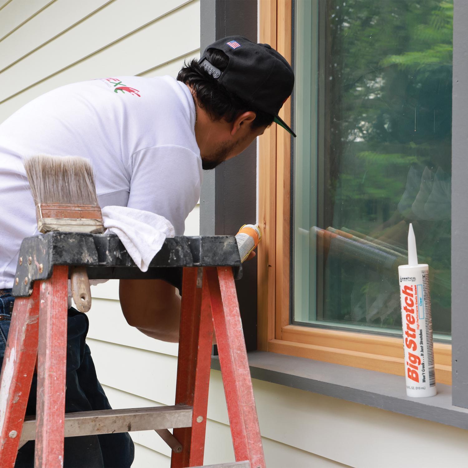 Sashco Big Stretch Almond Elastomeric Acrylic Latex Door/Siding/ Window Caulk 10.5 oz