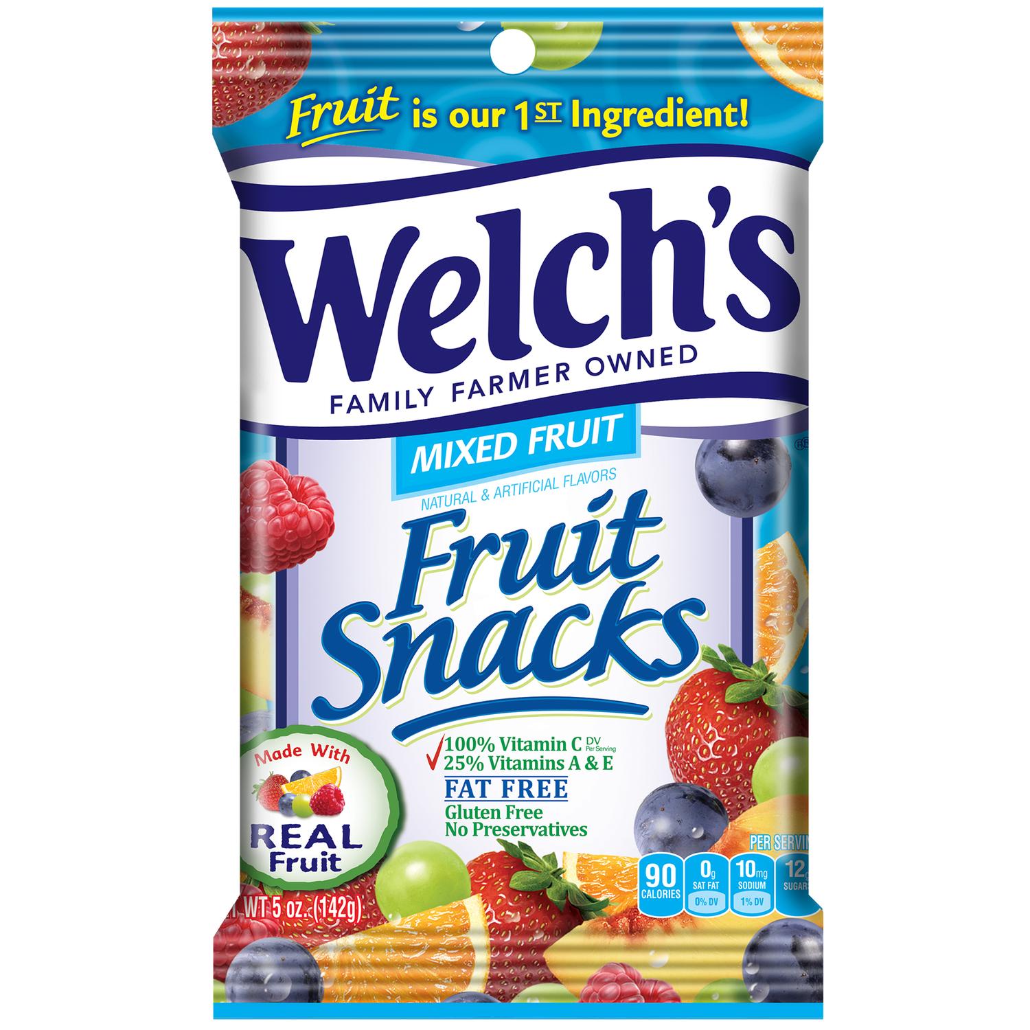 Welch's Mixed Fruit Snack 5 Oz Bagged