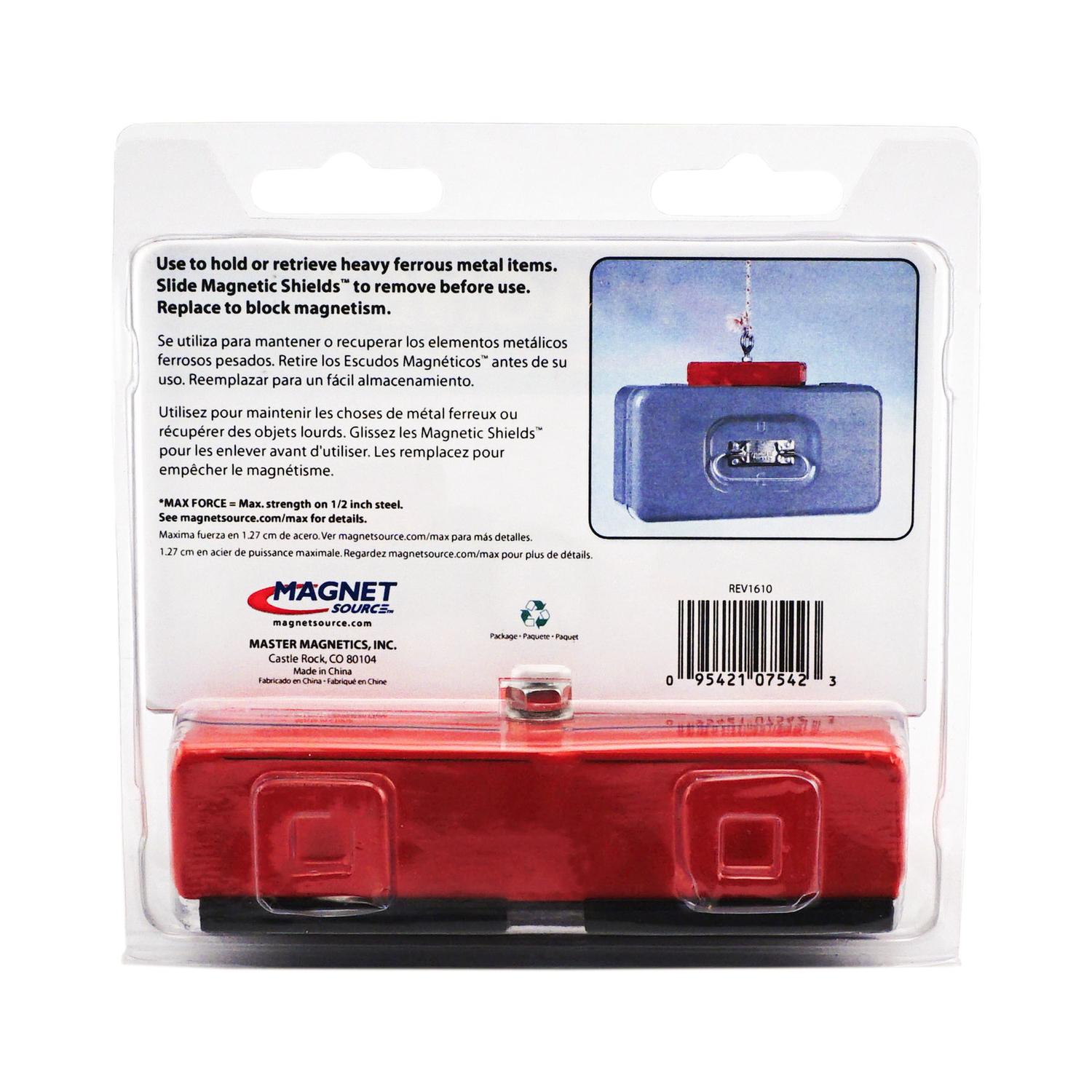 Magnet Source 5 in. L X 2 in. W Red Retrieving Magnet 150 lb. pull 1 pc