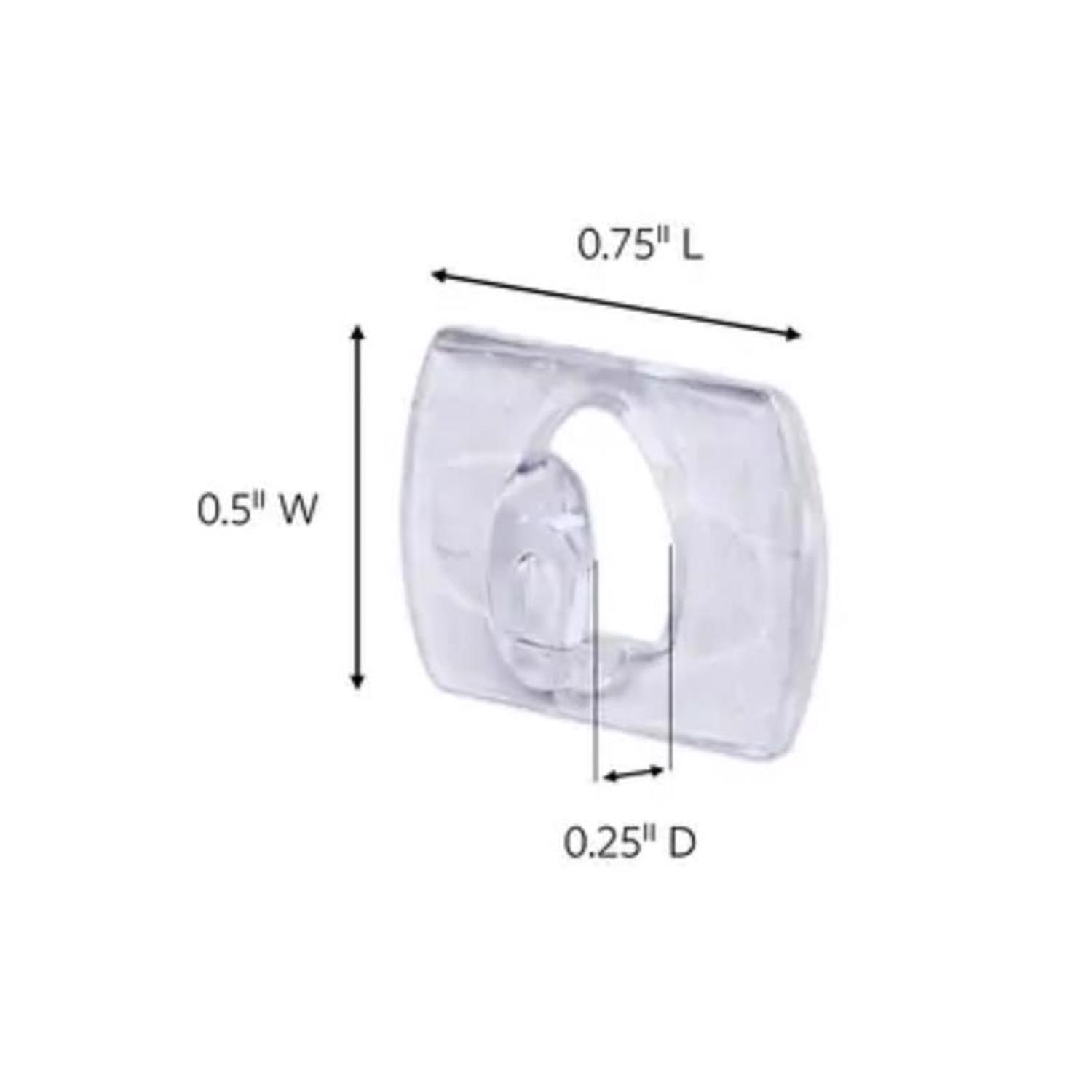 3M Command Small Plastic Light Clips 0.75 in. L 20 pk