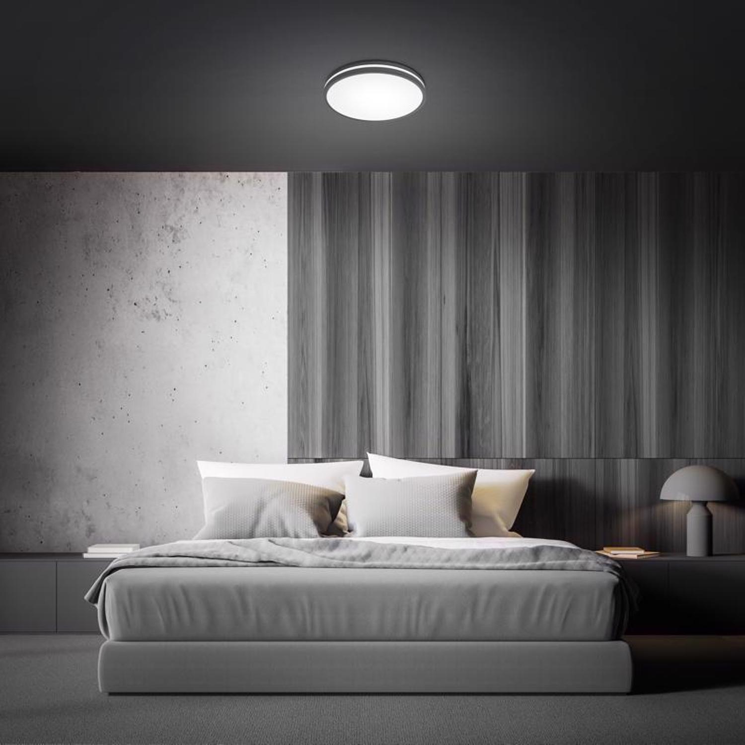 Feit 2.6 in. H X 14 in. W X 14 in. L Matte Black Black Ceiling Fixture