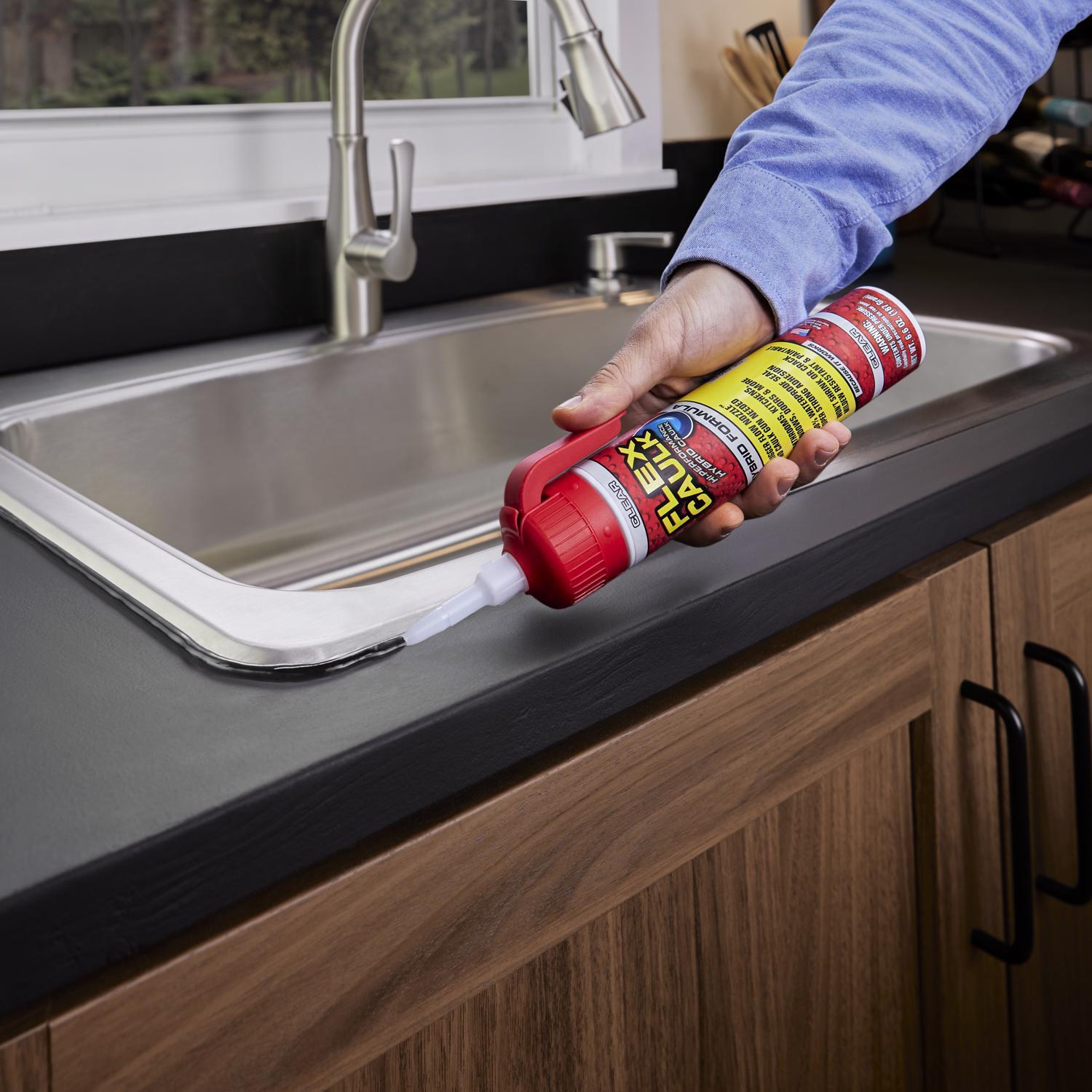 Flex Seal Family of Products Flex Caulk Clear Polymer Advanced Hybrid Polymer Caulk 6.6 fl. oz.
